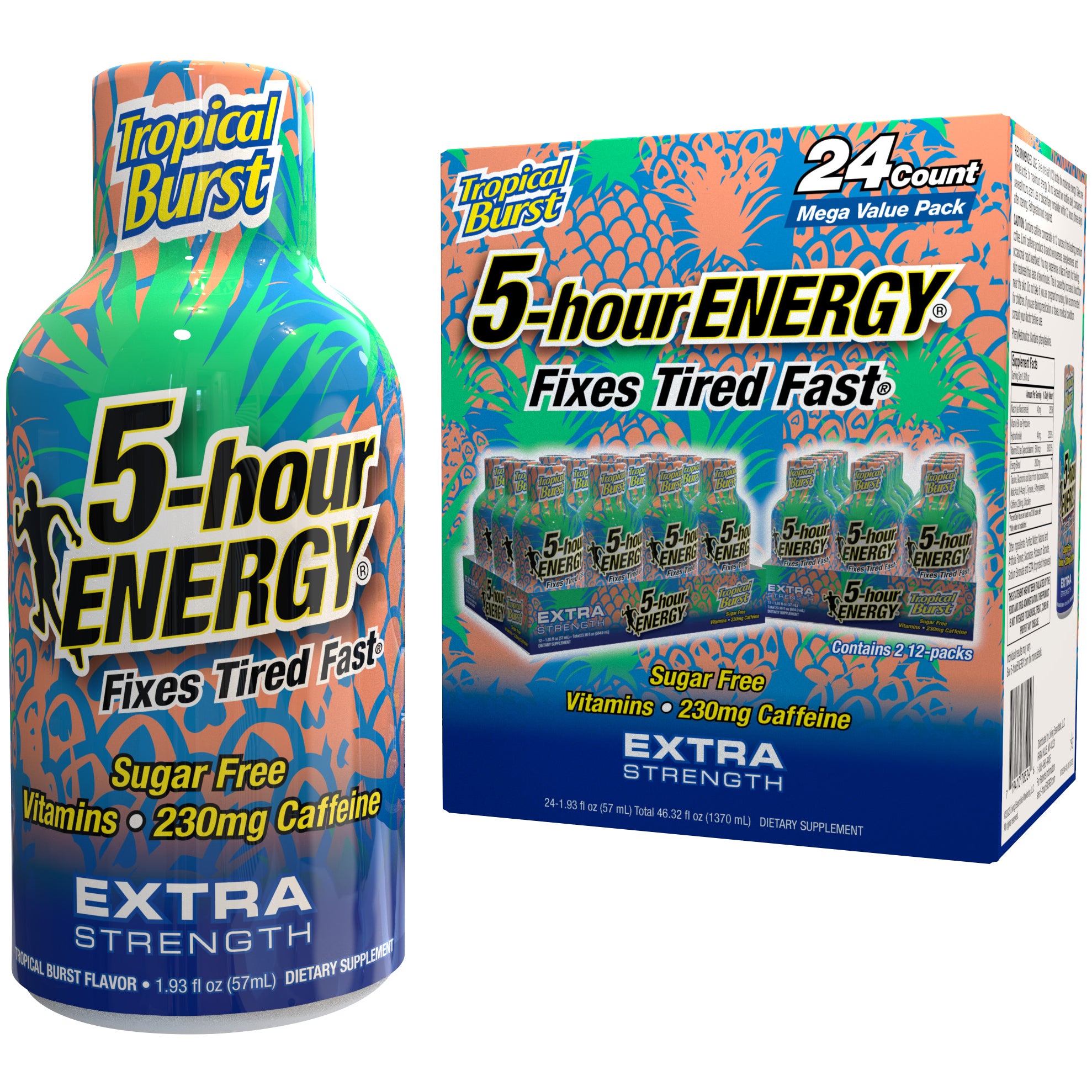 5-HOUR ENERGY EXTRA STRENGTH TROPICAL 24CT - Image 1