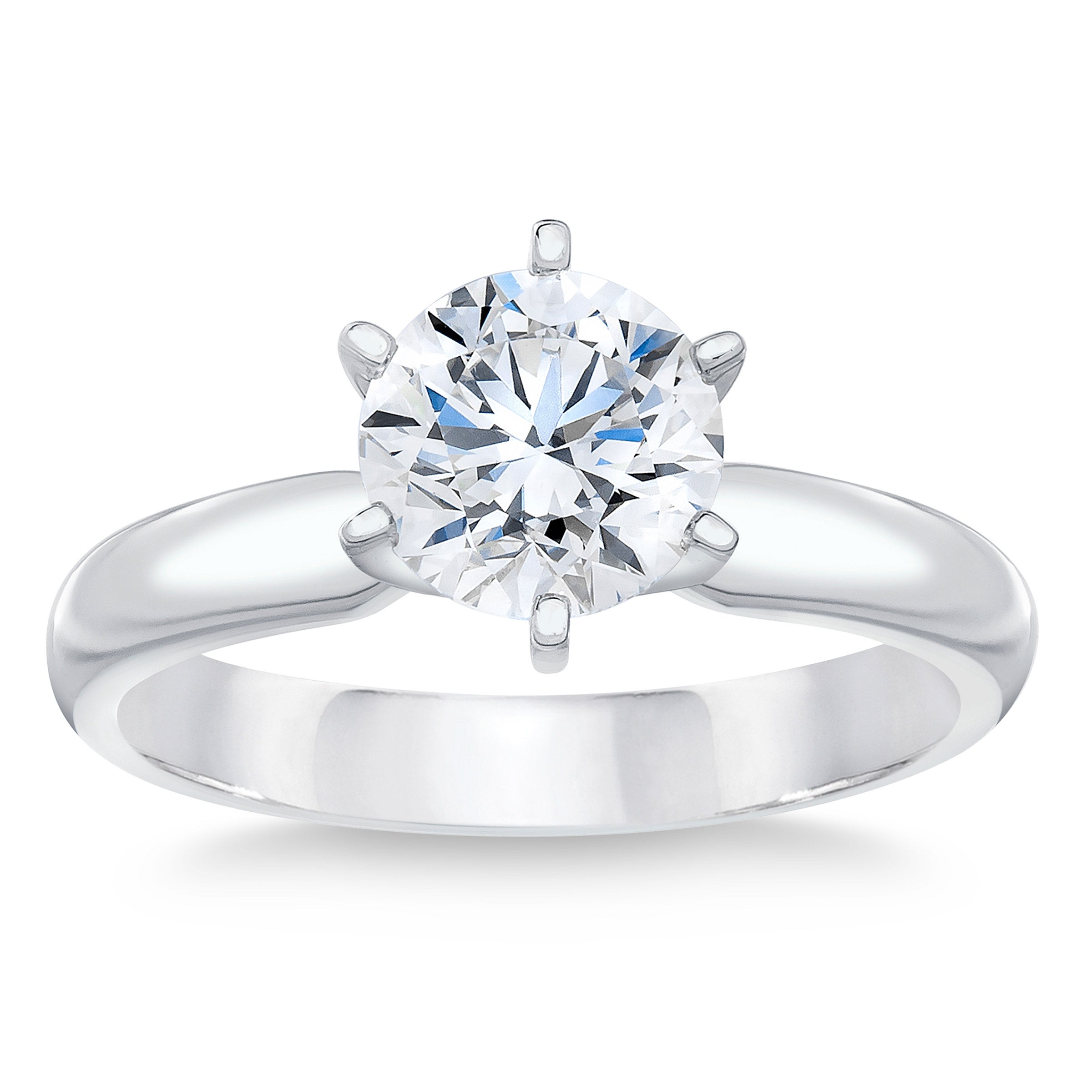 2.12CT ROUND BRILLIANT PLATINUM SOLITAIRE RING VS2 ¨H¨ COLOR - Image 1