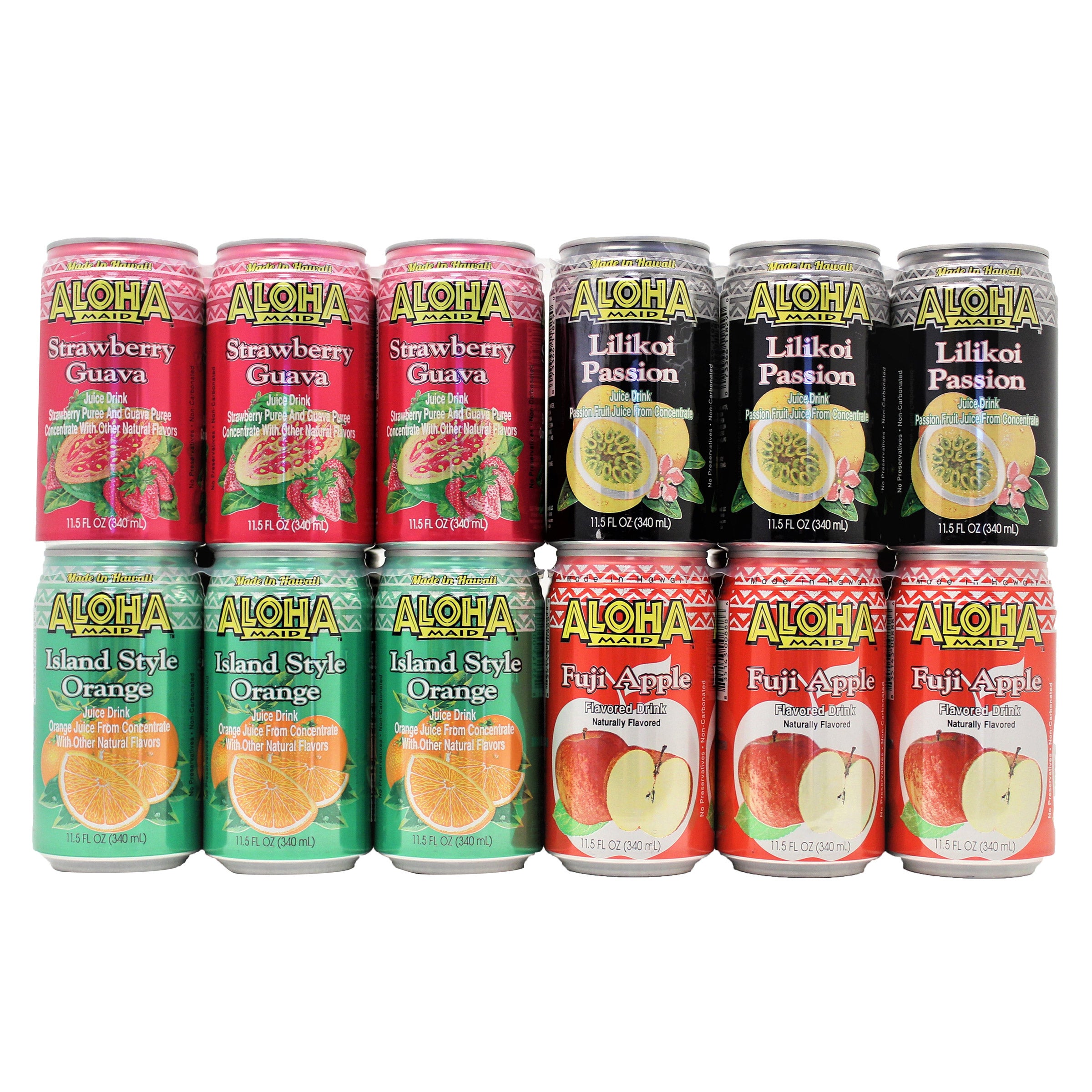 ALOHA MAID ALL-NATURAL TROPICAL VARIETY PACK 24/11.5 OZ