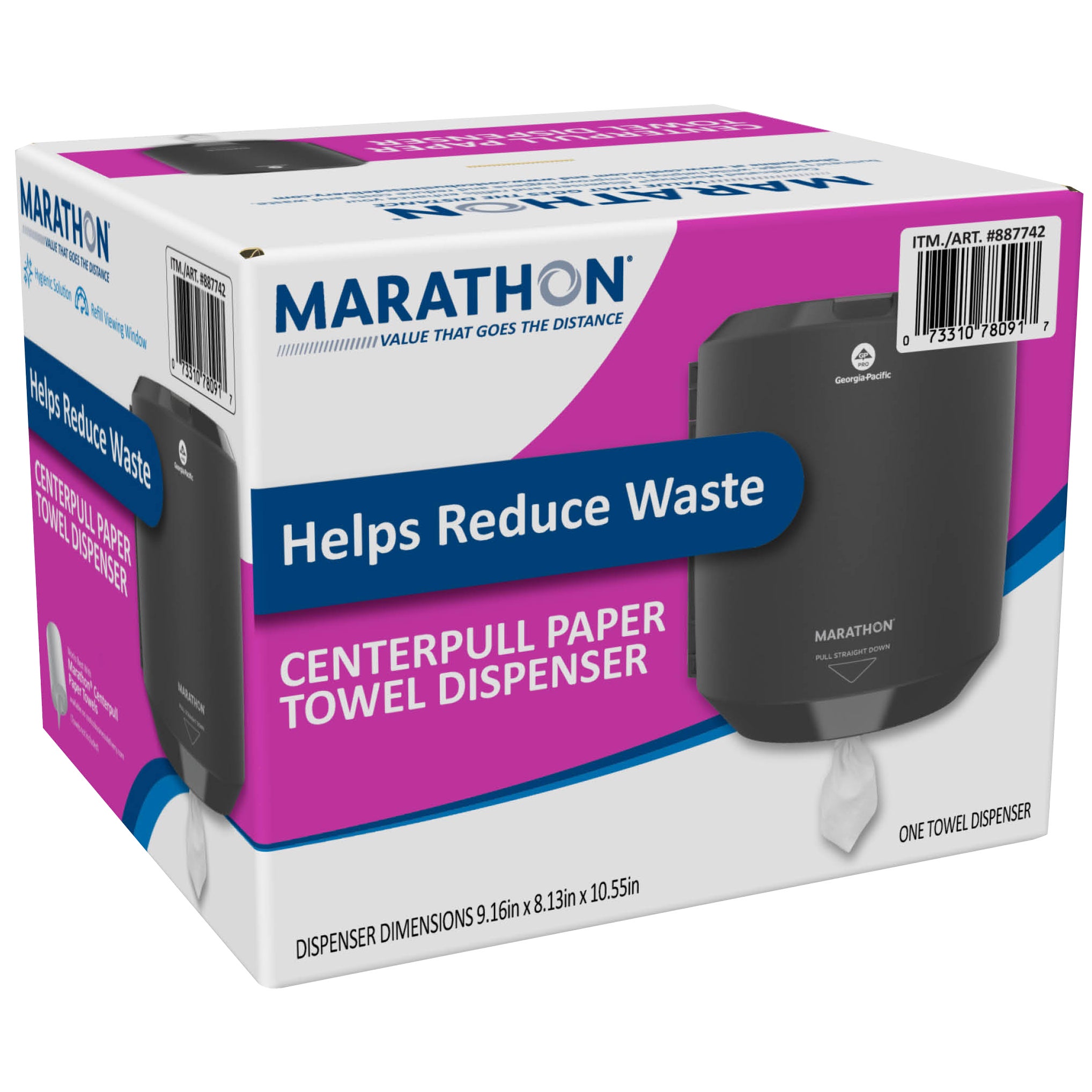 MARATHON PAPER TOWEL DISPENSER CENTER PULL - Image 1