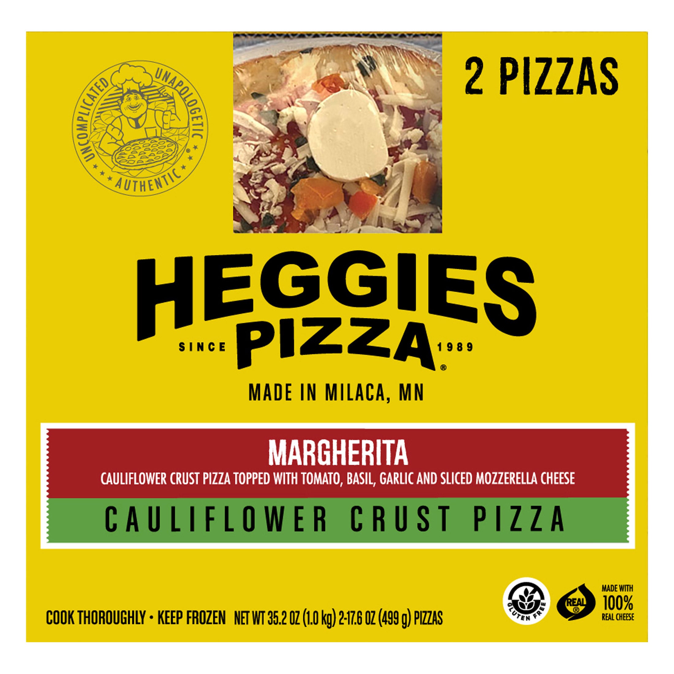 HEGGIES PIZZA CAULIFLOWER MARGARITA 2 COUNT BOX