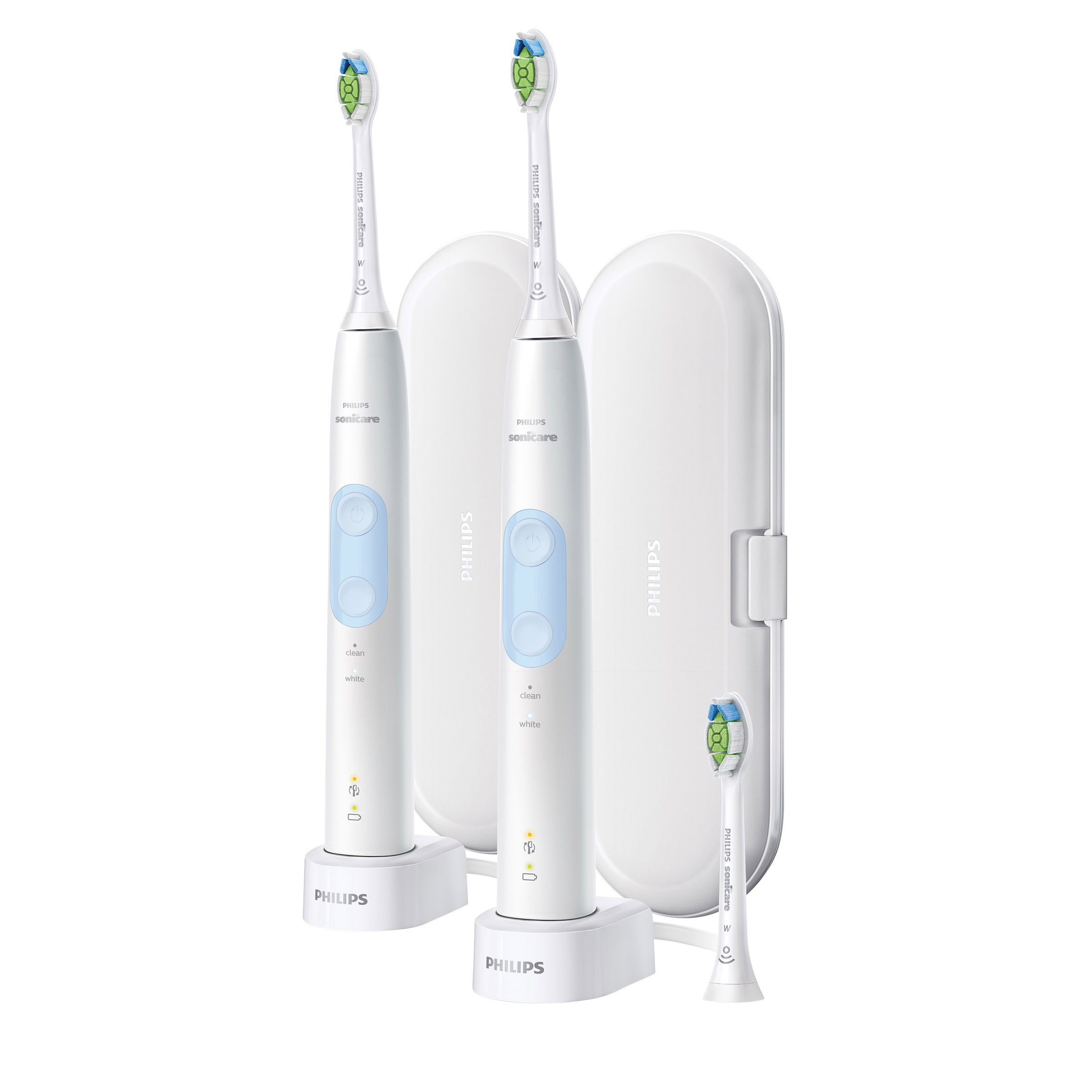 SONICARE OPTIMAL CLEAN RECHARGEABLE TOOTHBRUSHES 2PK ^