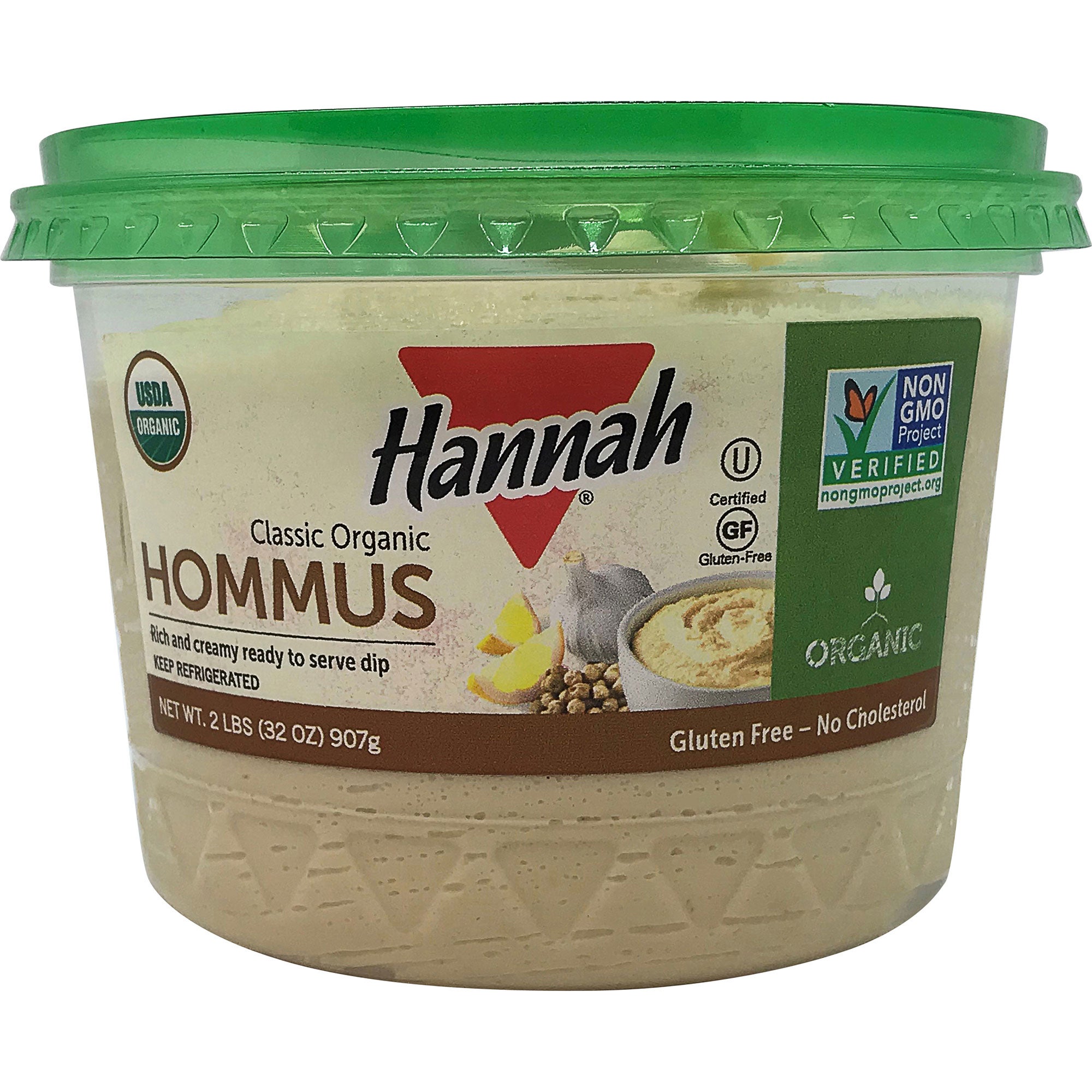 HANNAH ORGANIC HOMMUS 32 OZ (2 LBS)