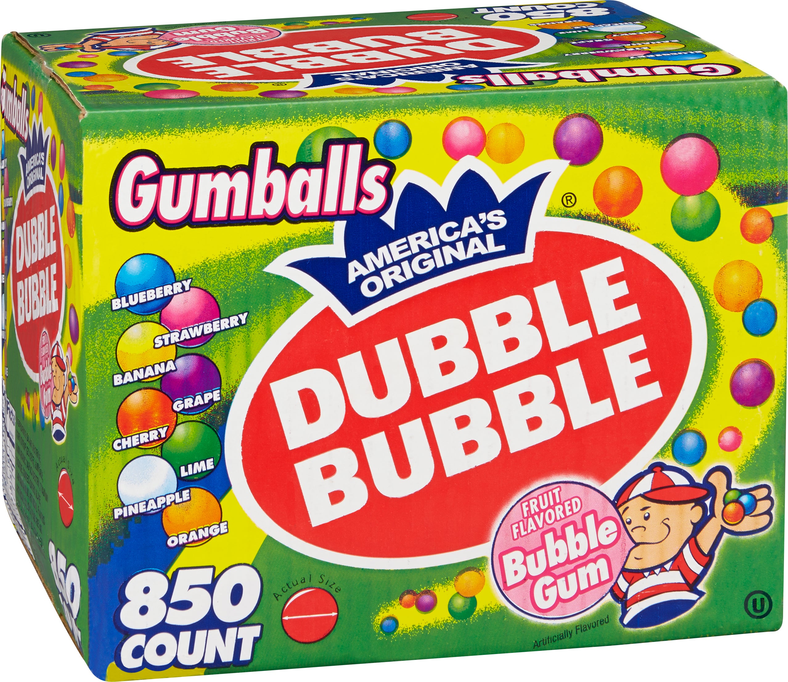DUBBLE BUBBLE GUMBALLS 850 CT BOX