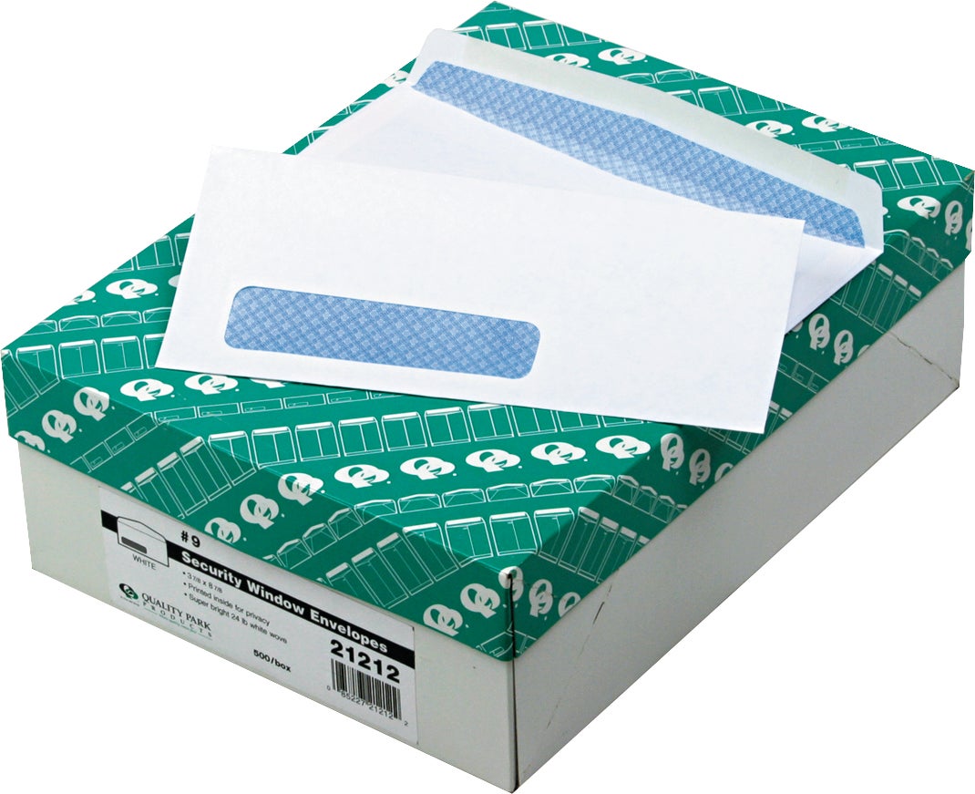 QUALITY PARK #9 WINDOW ENVELOPE QUA21212 500CT