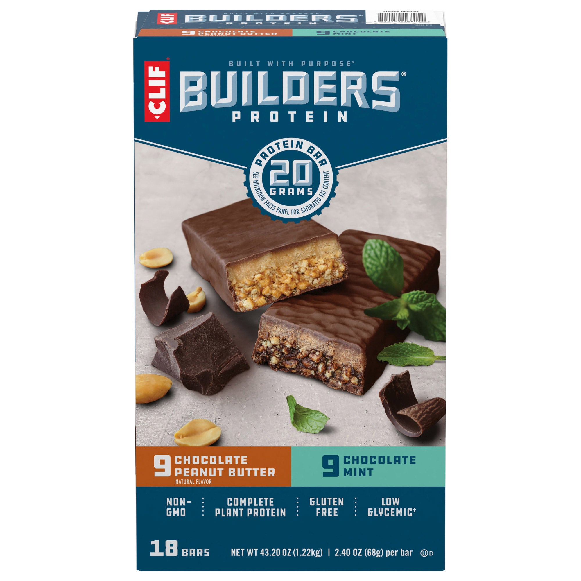 CLIF BAR BUILDER'S VARIETY 18/2.4 OZ - Image 1