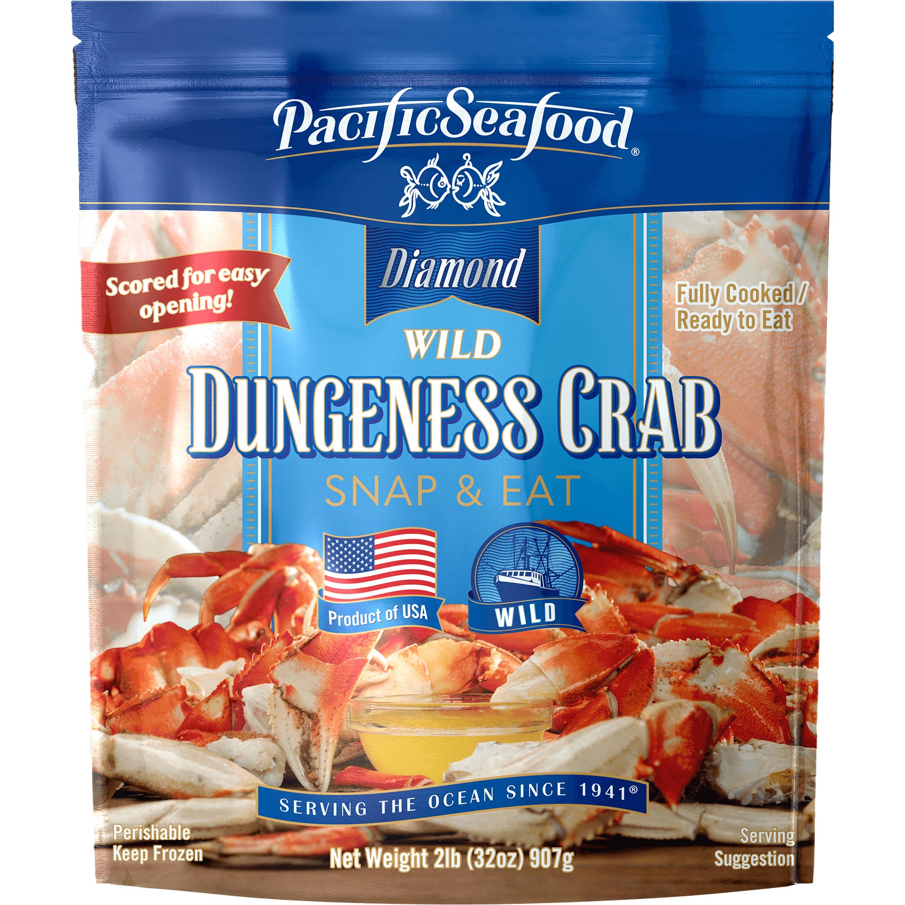 PACIFIC SEAFOOD COOKED DUNGENESS CRAB LEGS AND CLAWS 2 LB - Image 1