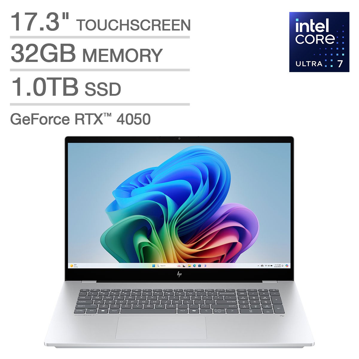 HP 17-DC0073CL 17.3¨ OMNIBOOK LAPTOP CU7/32GB/1TB RTX 4050> - Image 1