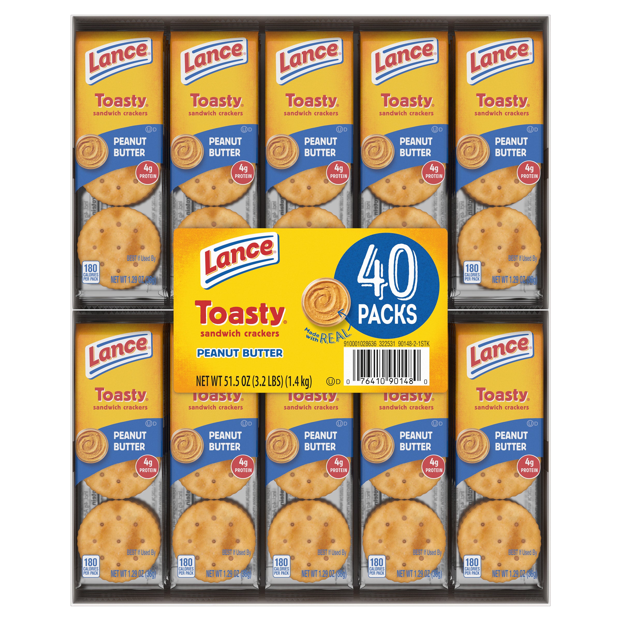 LANCE TOASTY PEANUT BUTTER CRACKERS 40 CT/1.25 OZ - Image 1
