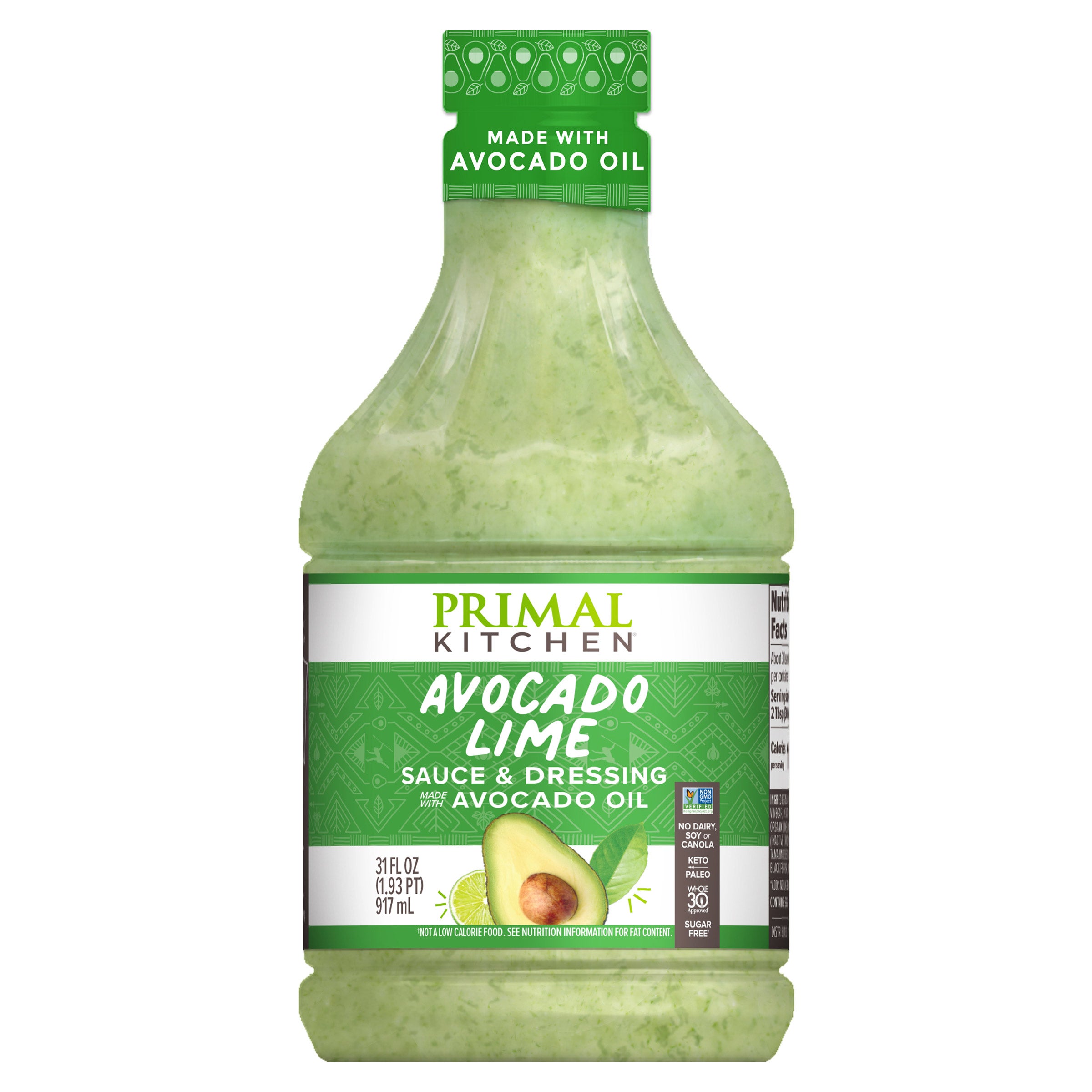 PRIMAL KITCHEN AVOCADO LIME SAUCE & DRESSING 31 OZ