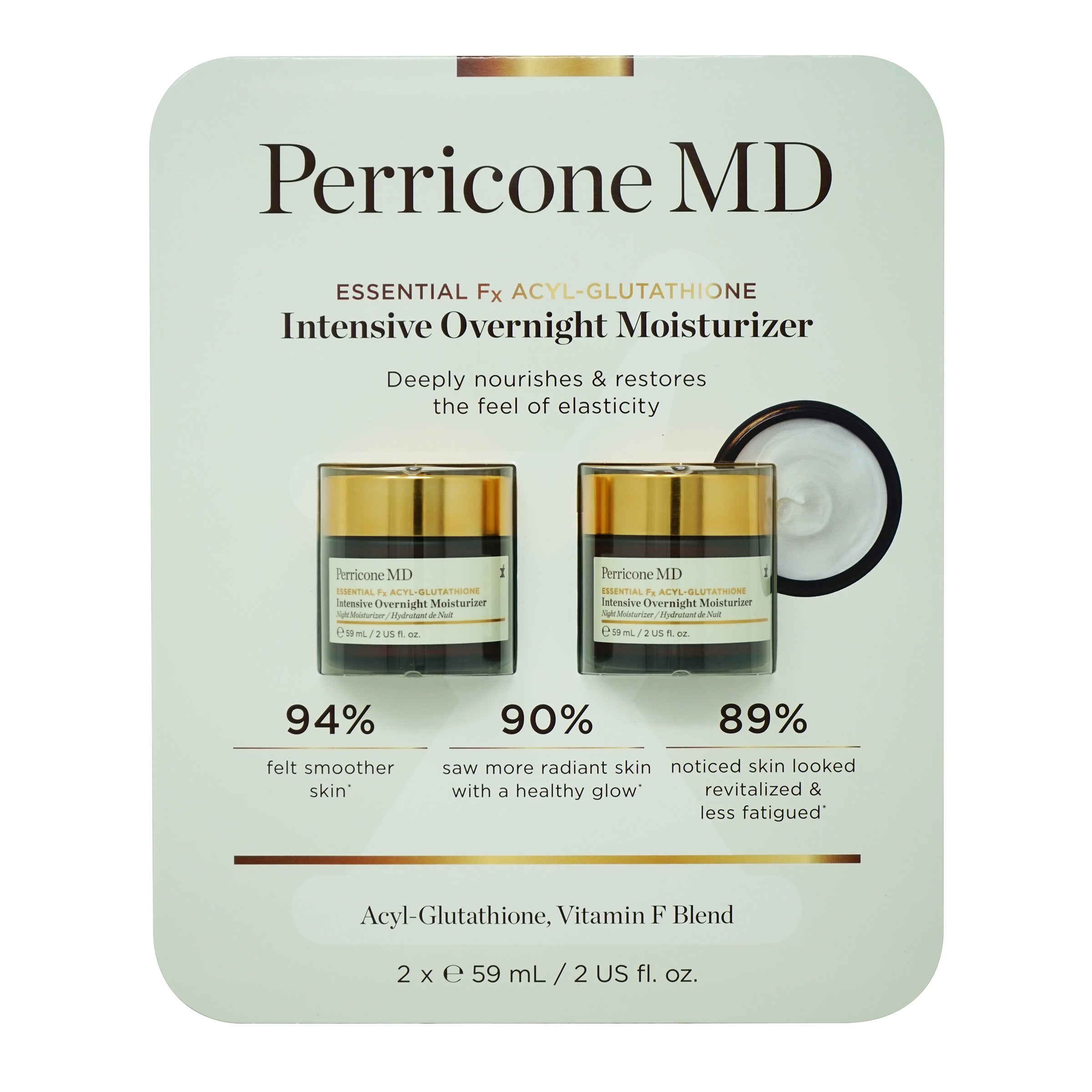 PERRICONE MD FX INTENSIVE OVERNIGHT MOISTURIZER 2OZ, 2-PK