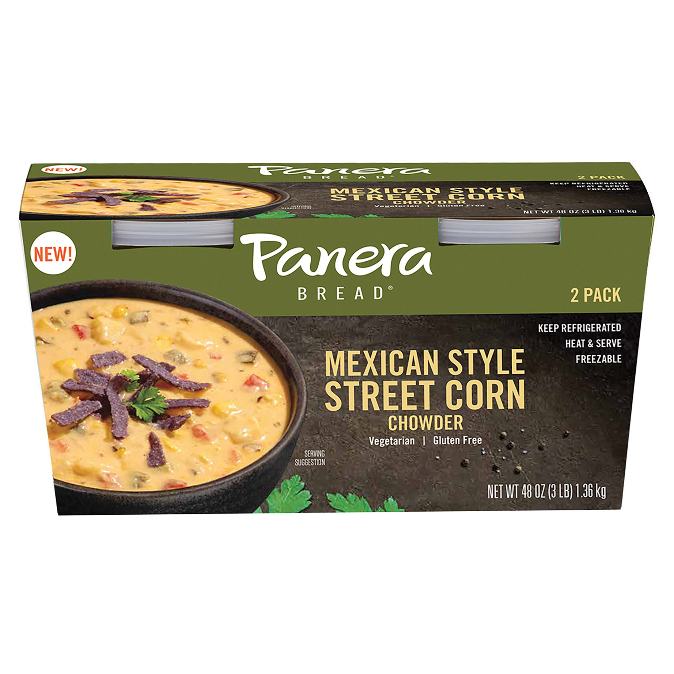 PANERA MEXICAN STYLE STREET CORN CHOWDER 2/24 OUNCE CONTAINERS