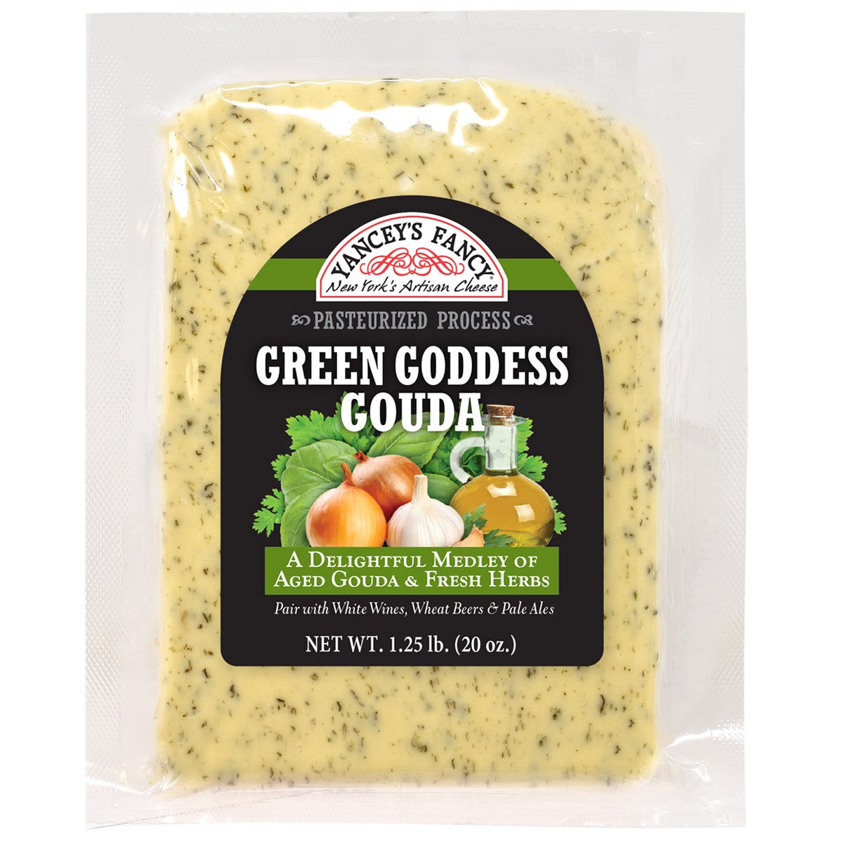 YANCEY'S FANCY GREEN GODDESS GOUDA 20 OZ