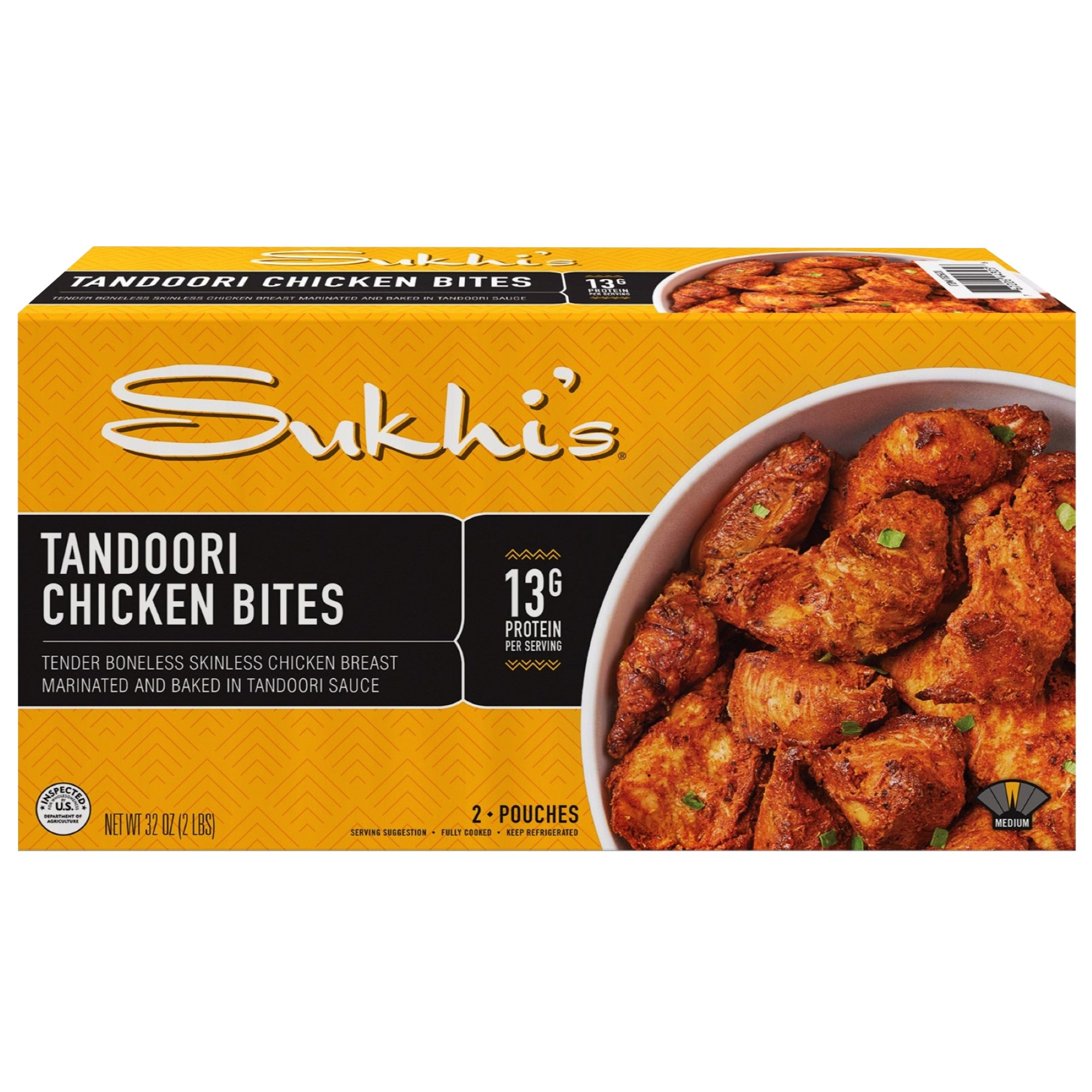 SUKHI'S TANDOORI CHICKEN BITES 32 OUNCE PACKAGE
