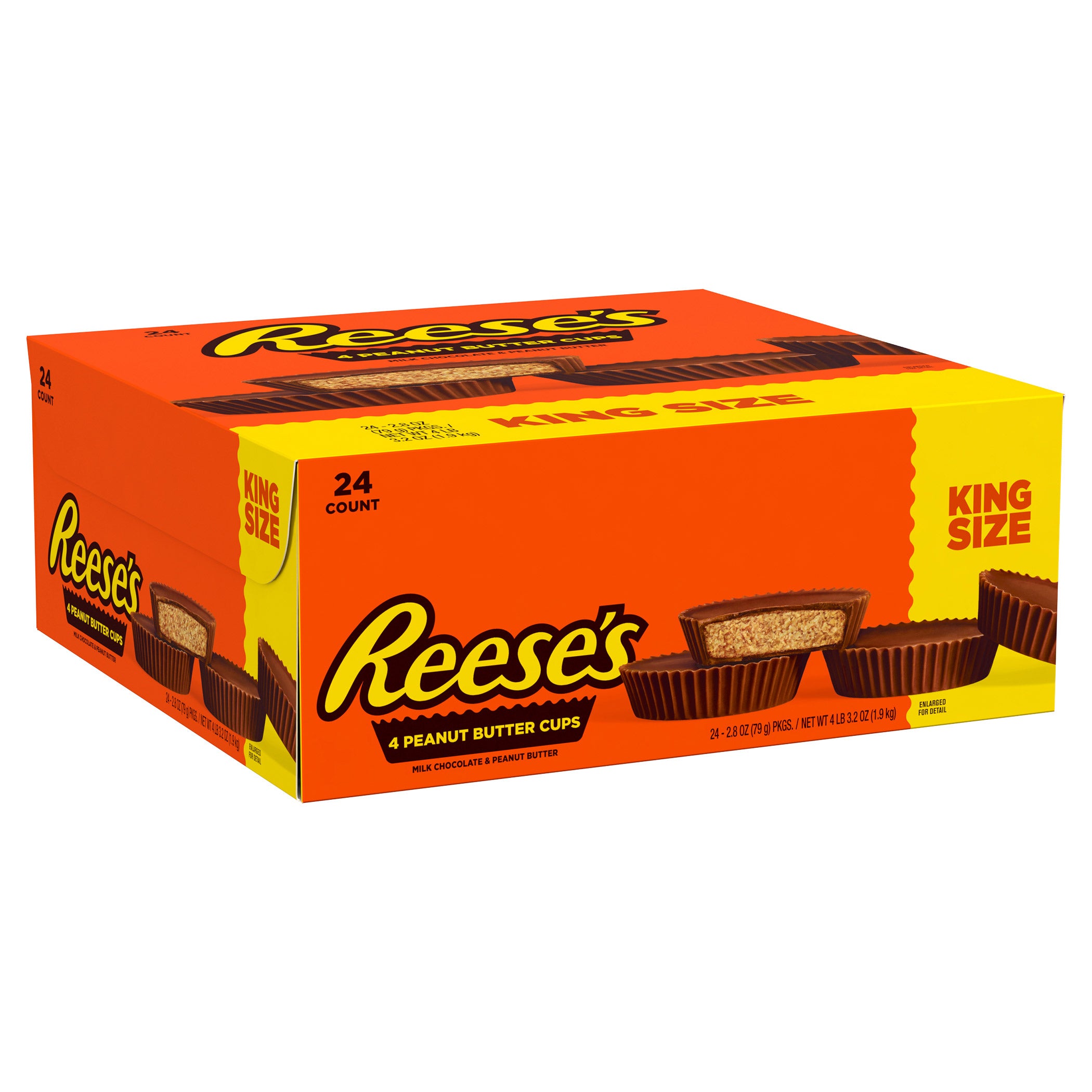 REESE'S PEANUT BUTTER CUPS KING SIZE 24CT/2.8OZ