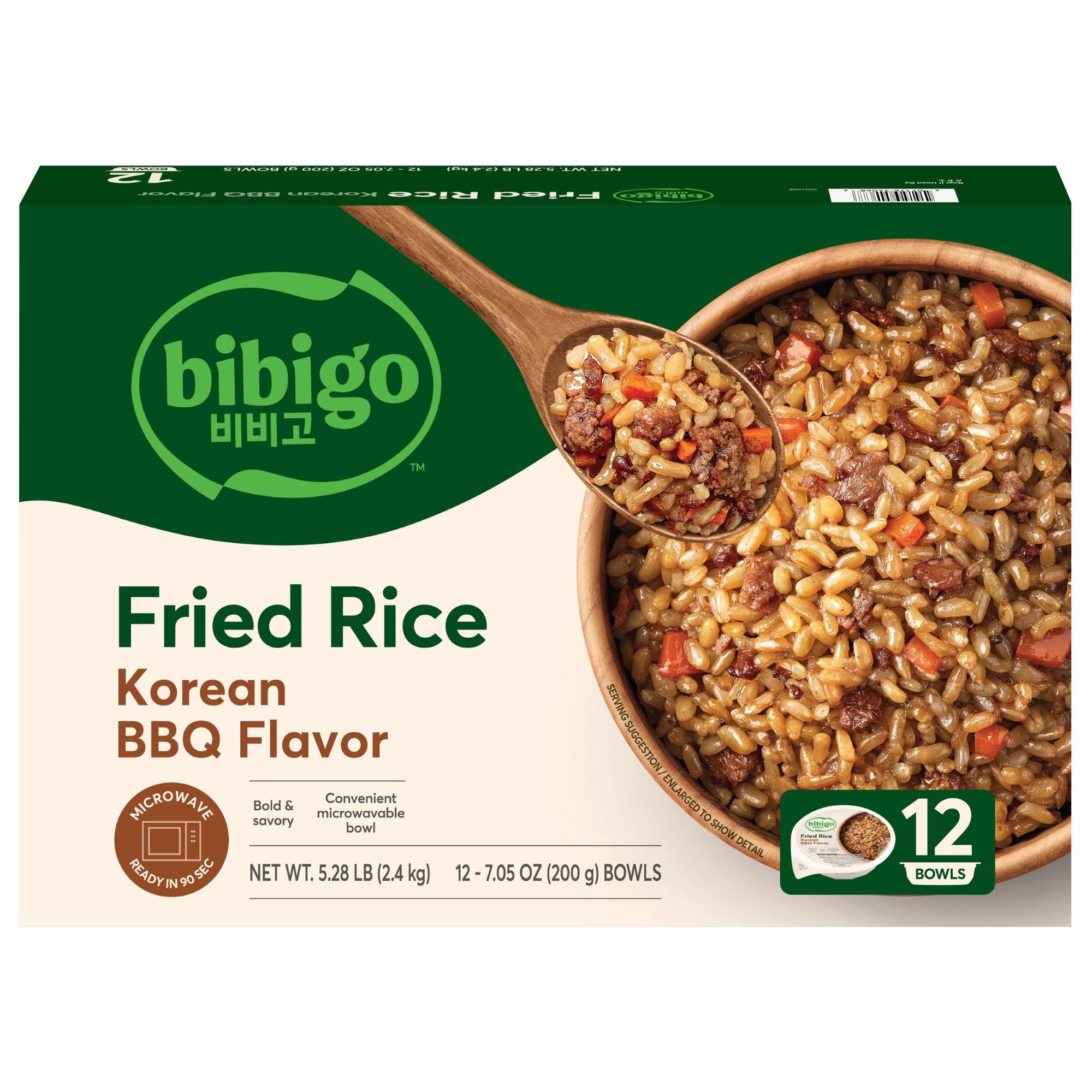 BIBIGO KOREAN BBQ FRIED RICE 12 /7.05 OZ (5.28 LBS) - Image 1
