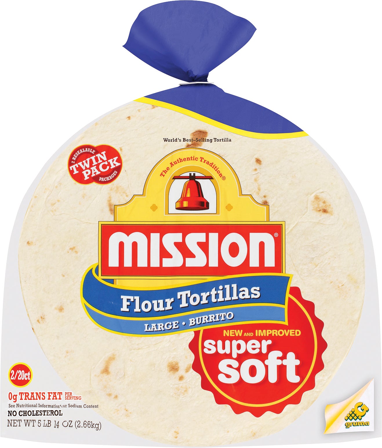 MISSION 10¨ FLOUR TORTILLA 2/20 CT 94 OZ