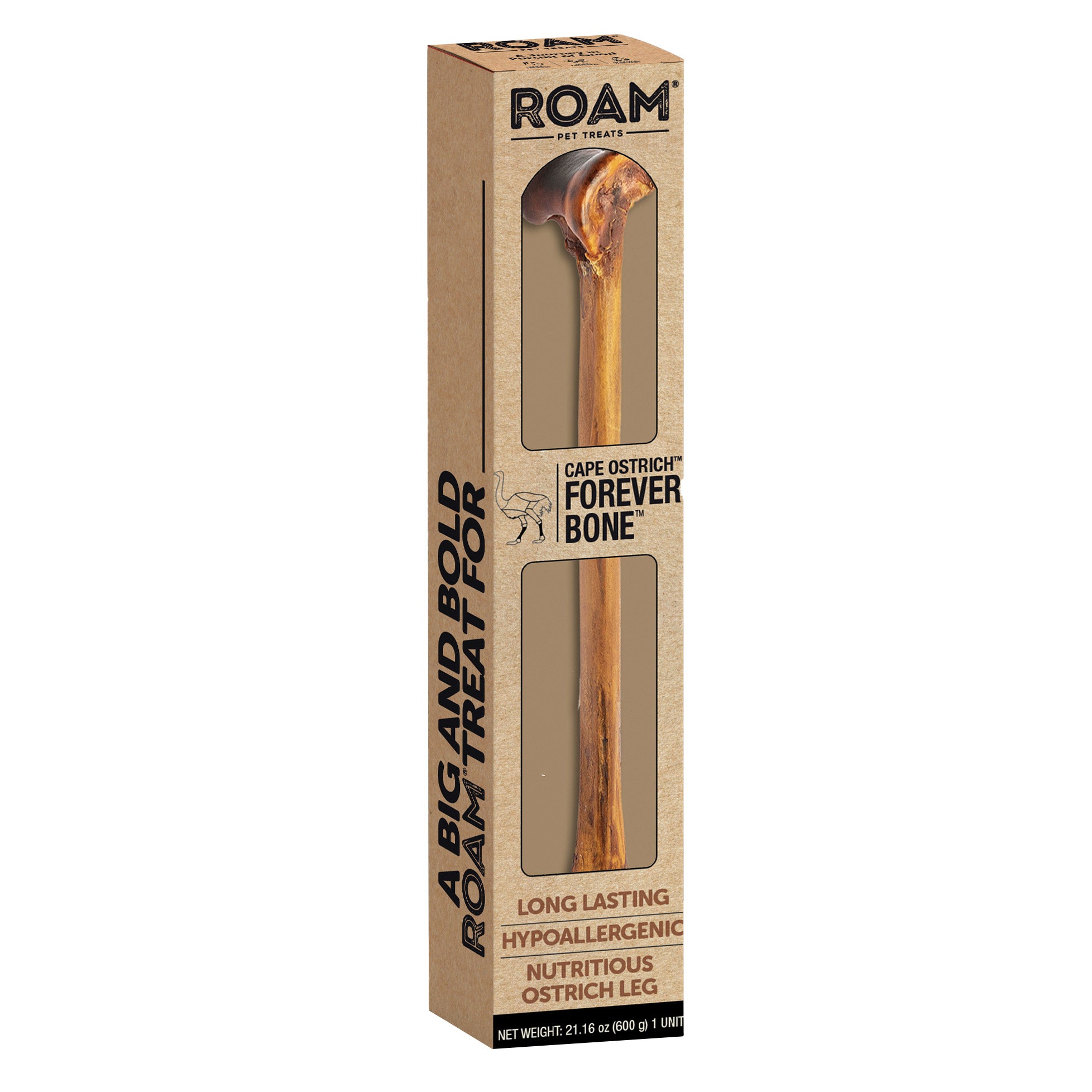 ROAM OSTRICH BONE DOG CHEW BONE - Image 1