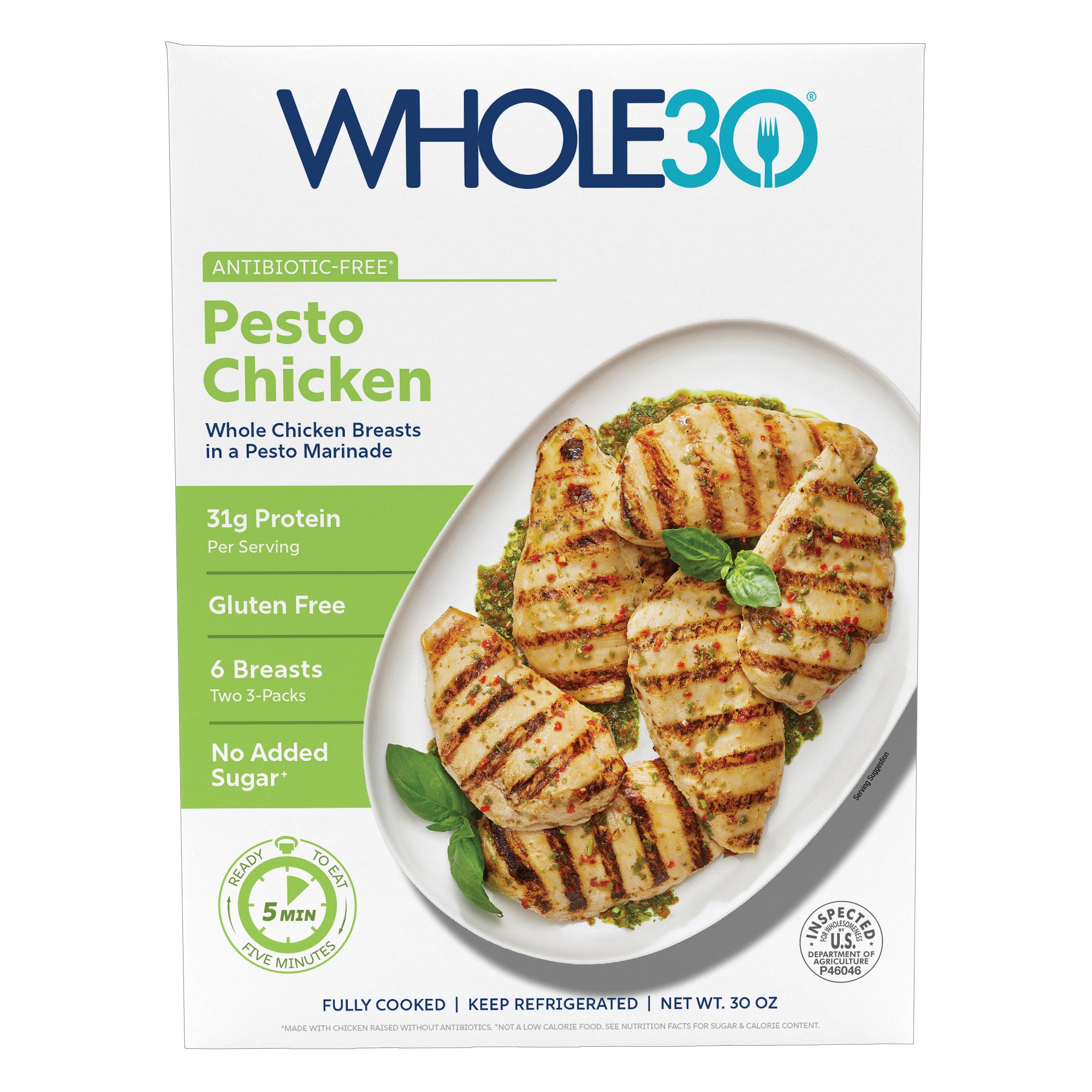 WHOLE30 PESTO CHICKEN 30 OZ (1.875 LBS) - Image 1