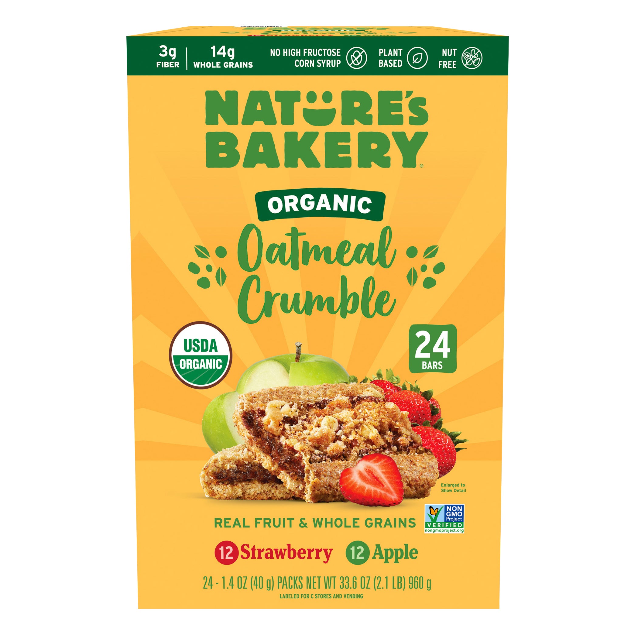 NATURE'S BAKERY ORGANIC OAT CRUMBLE 24/1.4 OZ - Image 1