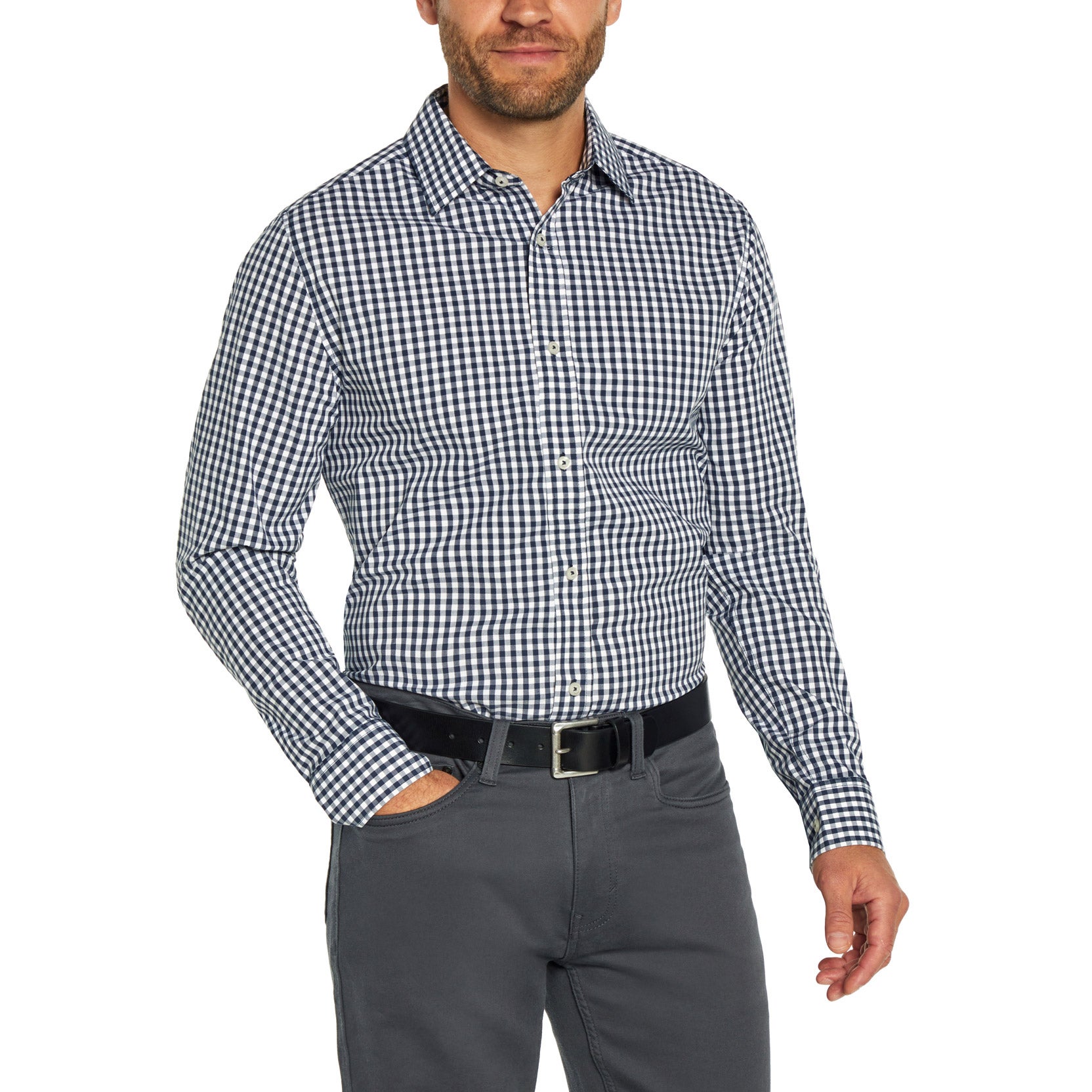 BANANA REPUBLIC MEN'S POPLIN DRESS SHIRT