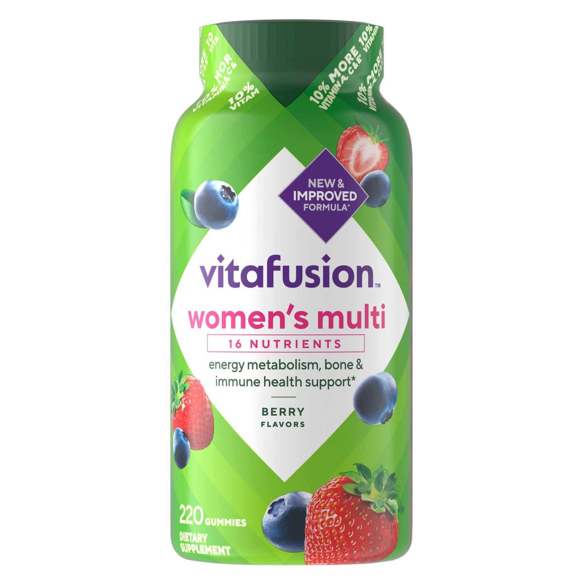 VITAFUSION WOMEN'S MULTIVITAMIN GUMMIES 220 COUNT - Image 1