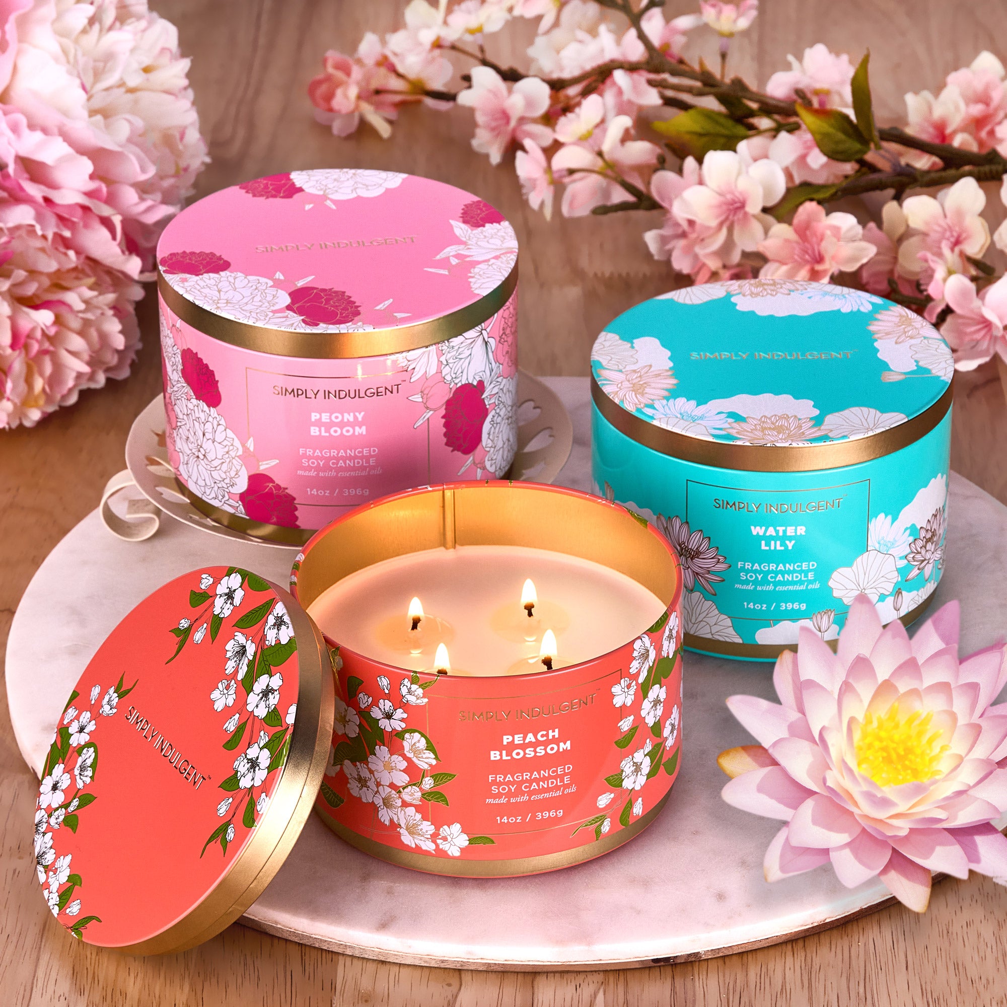 SIMPLY INDULGENT 14OZ CANDLE SET 3 PIECE - Image 1