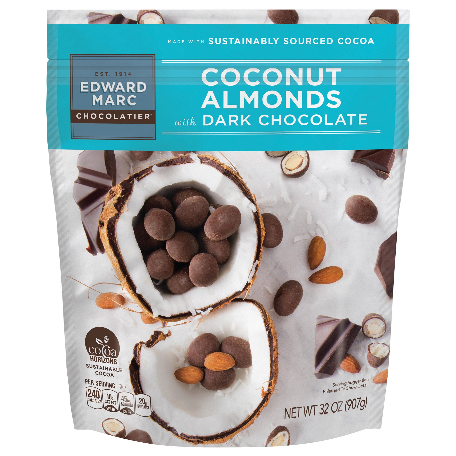 EDWARD MARC COCONUT ALMONDS 32 OZ - Image 1
