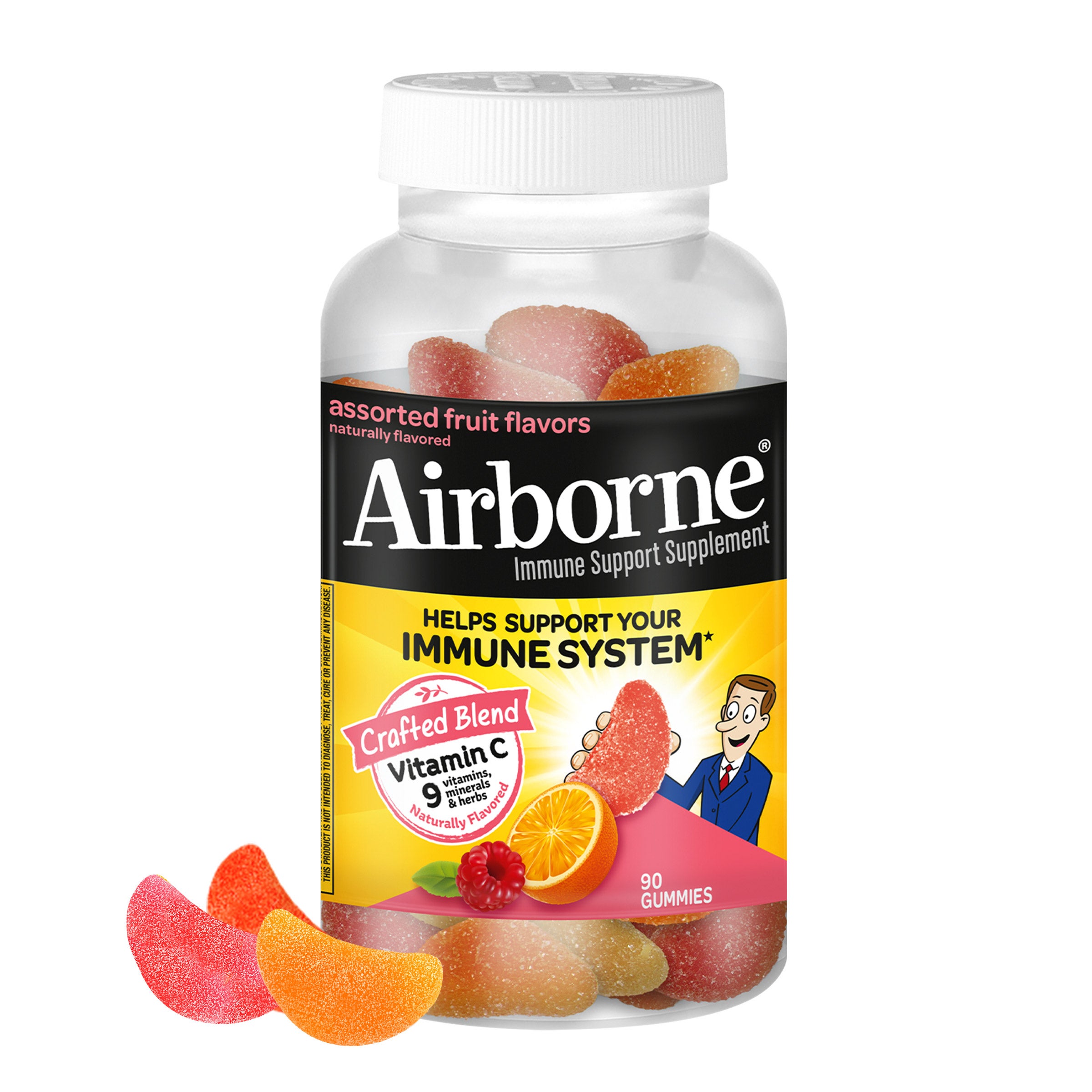 AIRBORNE IMMUNE SUPPORT 90 GUMMIES - Image 1
