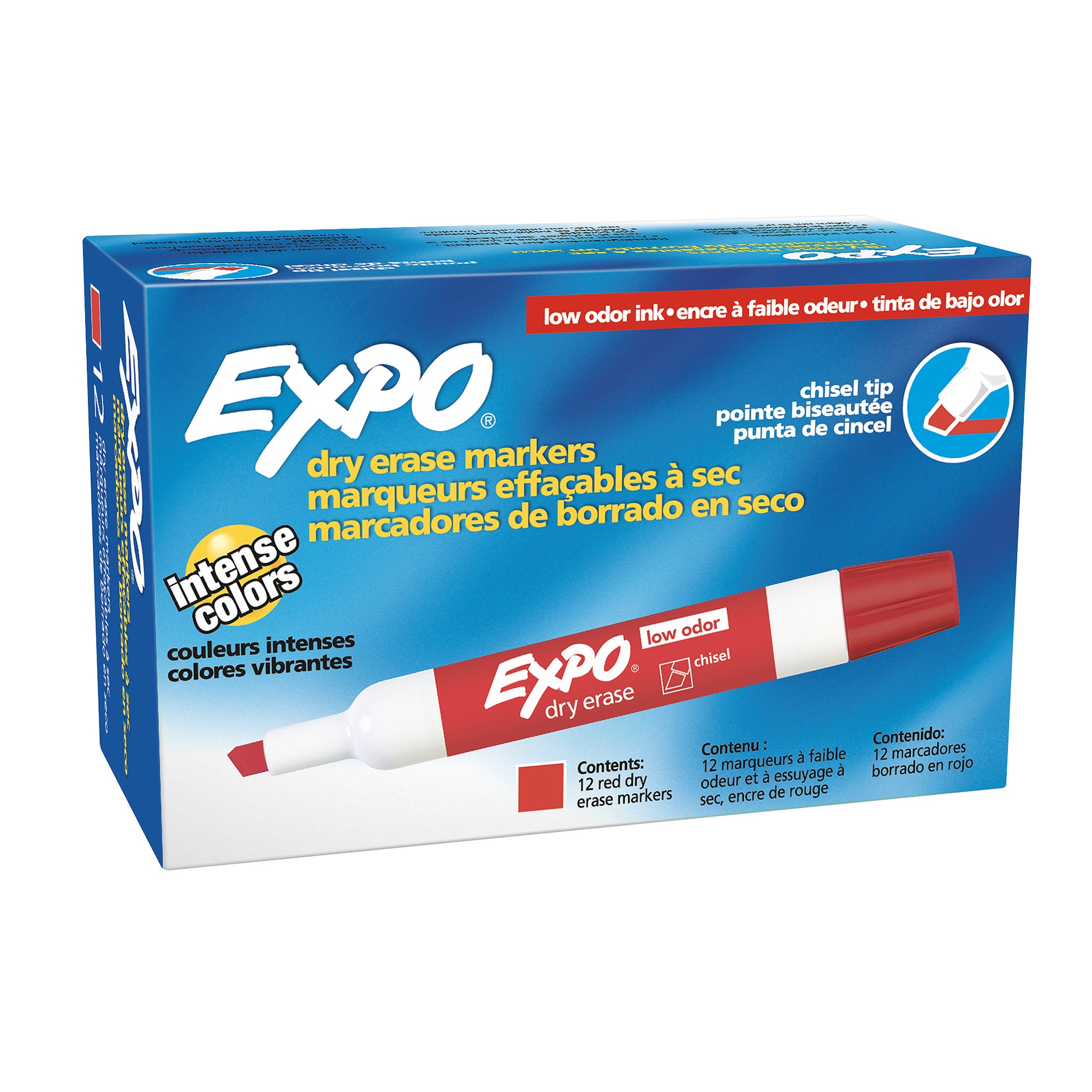EXPO DRY ERASE MARKER RED SAN80002 12PK - Image 1