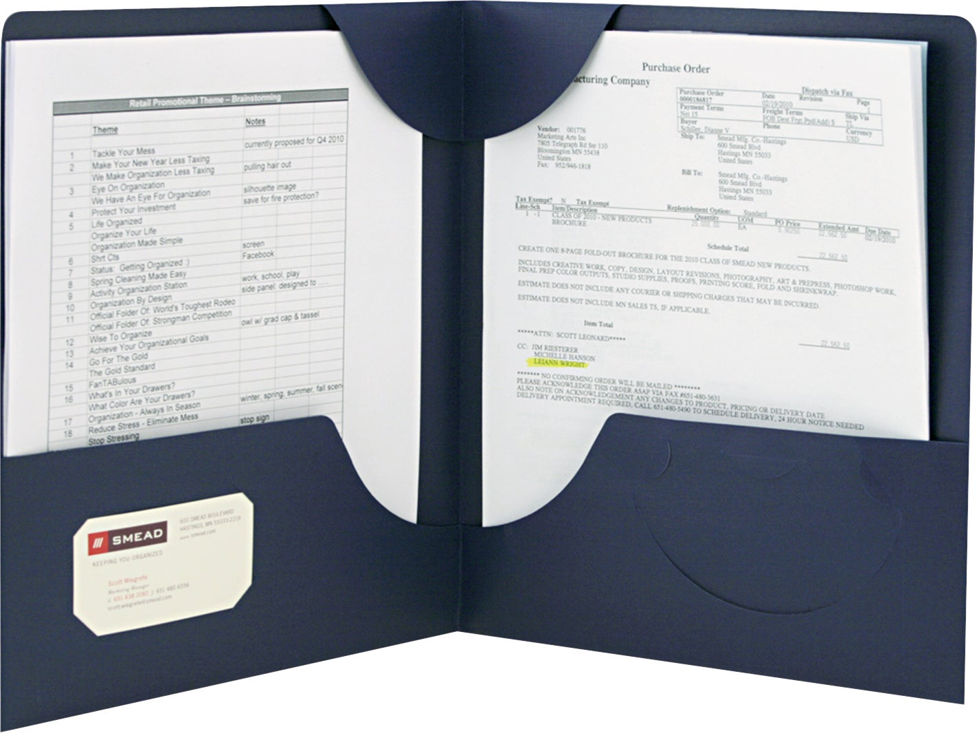 SMEAD BLUE LOCKIT 2 POCKET FOLDER SMD87982 25CT