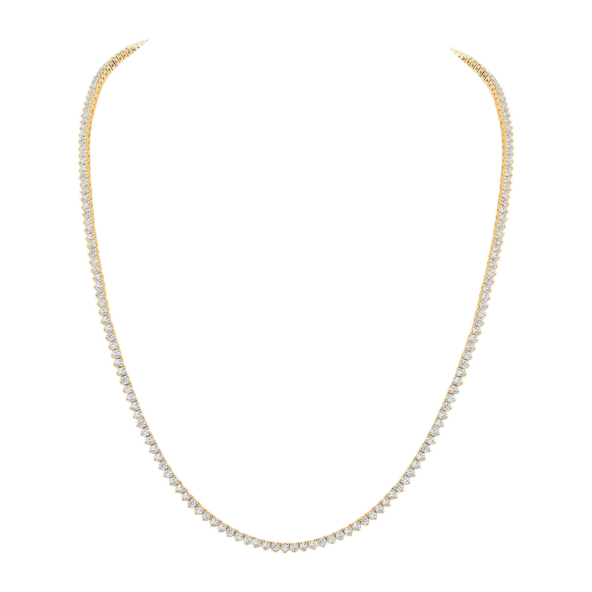 14KT YELLOW GOLD VS2 G 5.00CTW ROUND DIAMOND STRAND NECKLACE - Image 1
