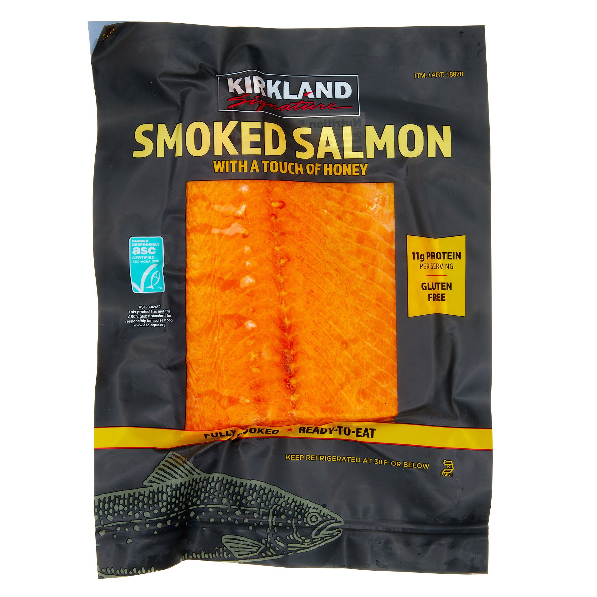 KIRKLAND SIGNATURE HOT SMOKED SALMON PRICE PER POUND