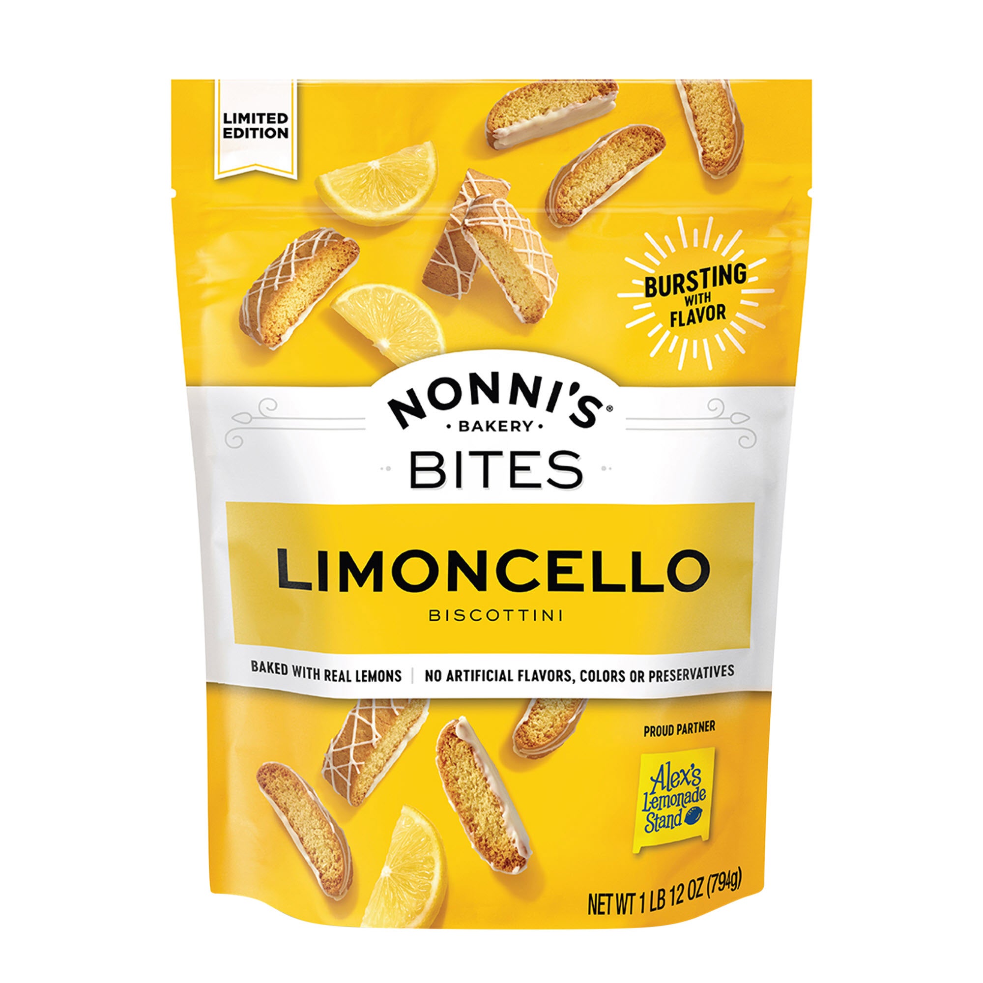 NONNI'S LIMONCELLO BISCOTTI BITES 28 OZ