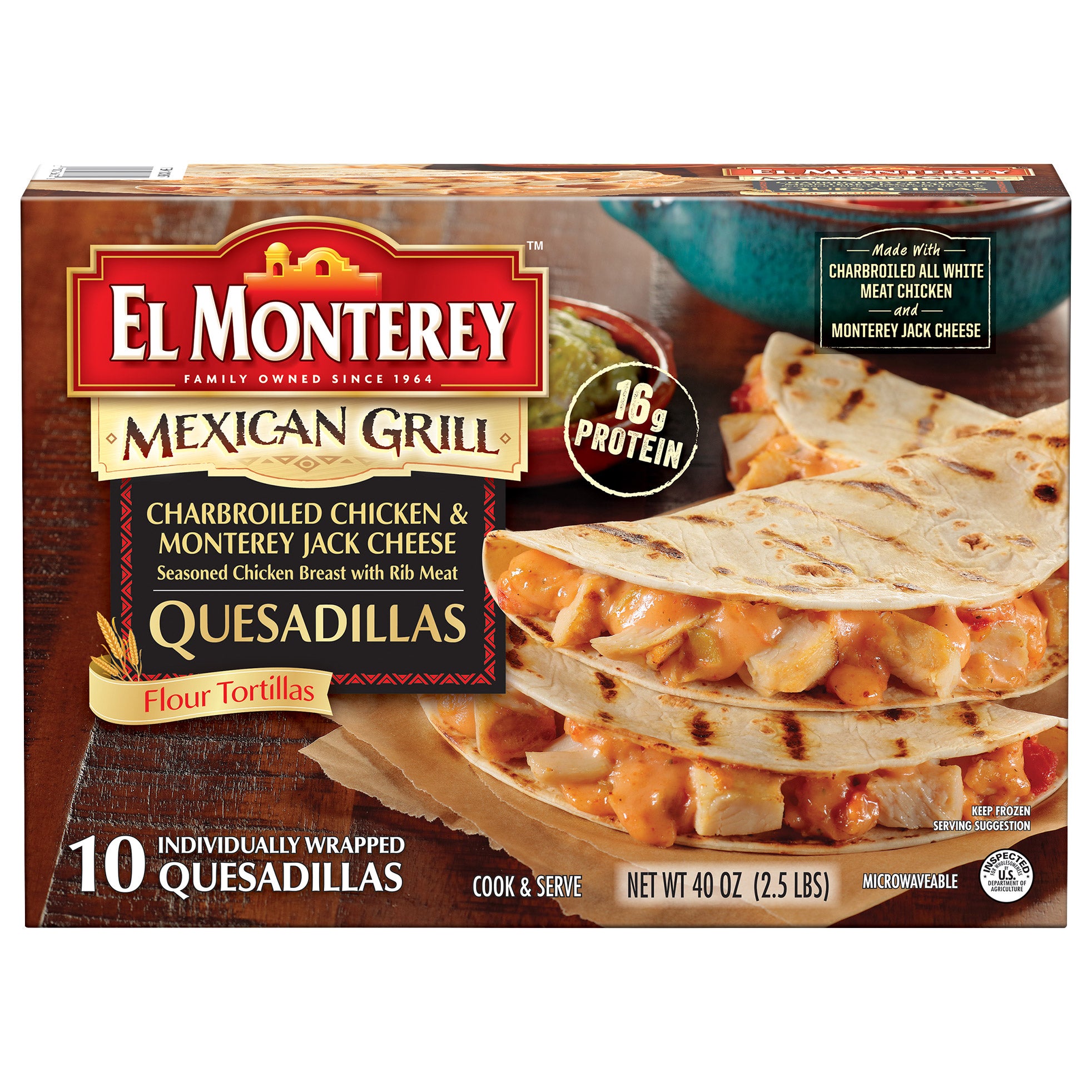 EL MONTEREY CHICKEN QUESADILLAS 10/4 OZ