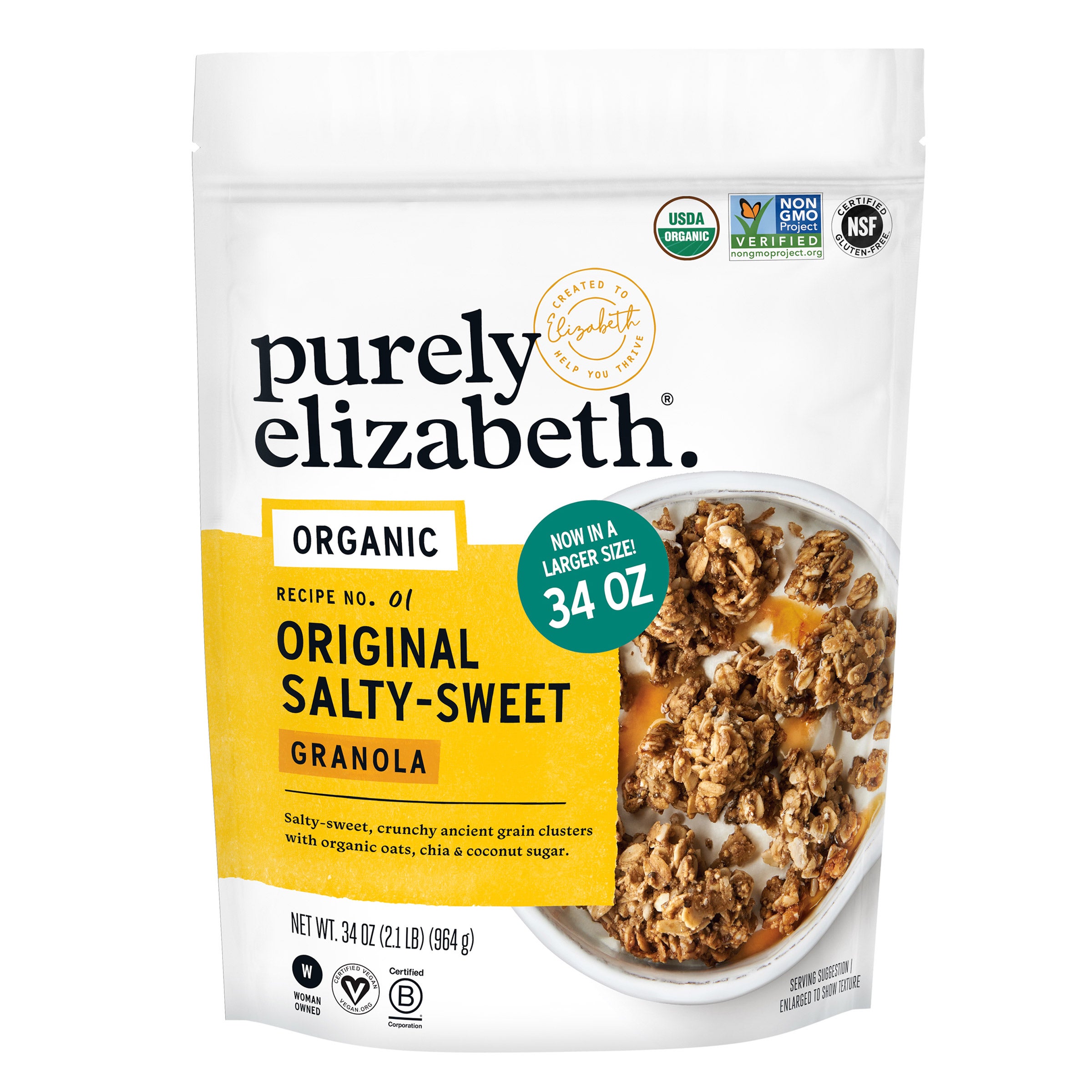 PURELY ELIZABETH ORGANIC GRANOLA 34 OUNCE BAG - Image 1