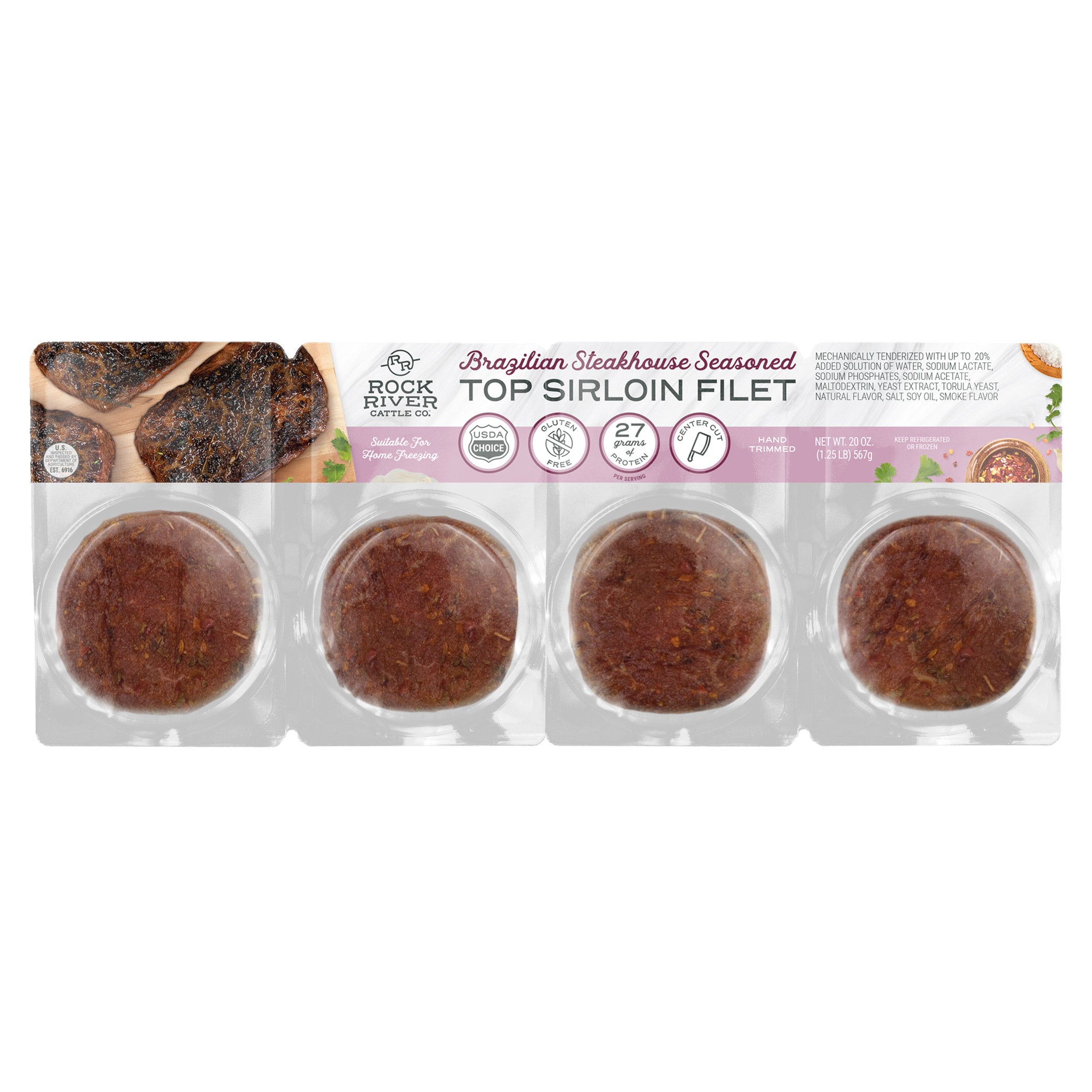 ROCK RIVER CATTLE BRAZILIAN SIRLOIN 4/5 OZ