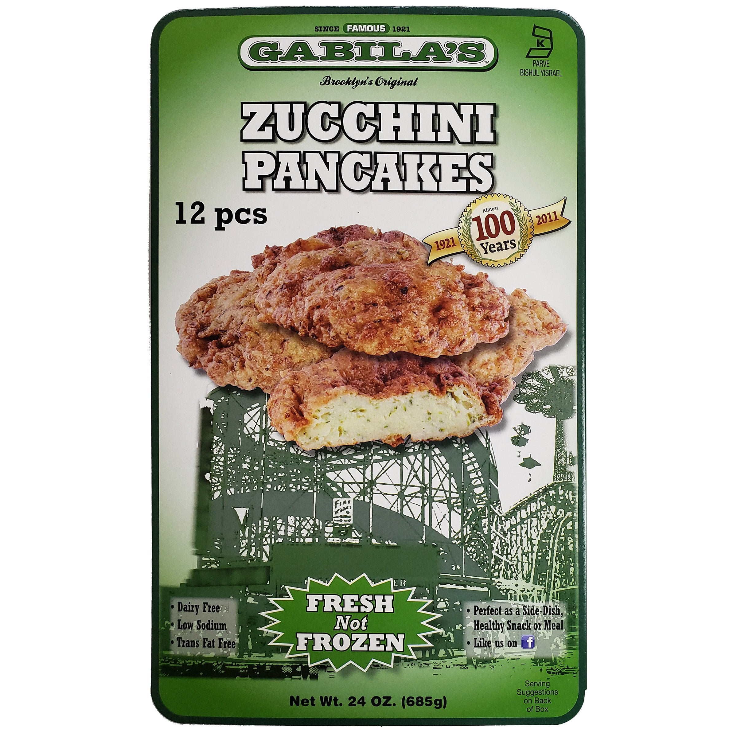GABILA'S ZUCCHINI PANCAKES 12CT 24 OZ (1.5 LBS)