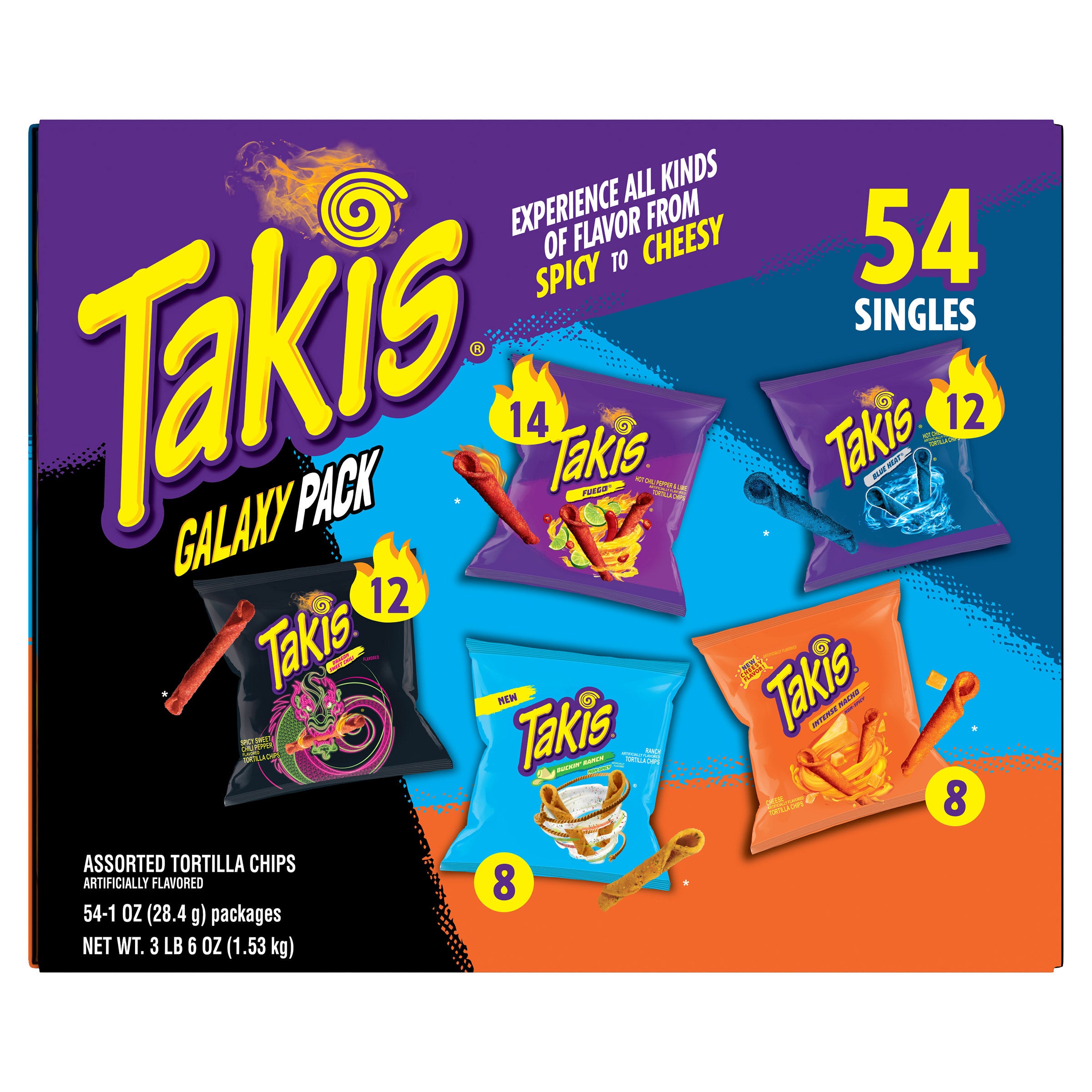 TAKIS GALAXY VARIETY PACK 54 CT / 1 OZ