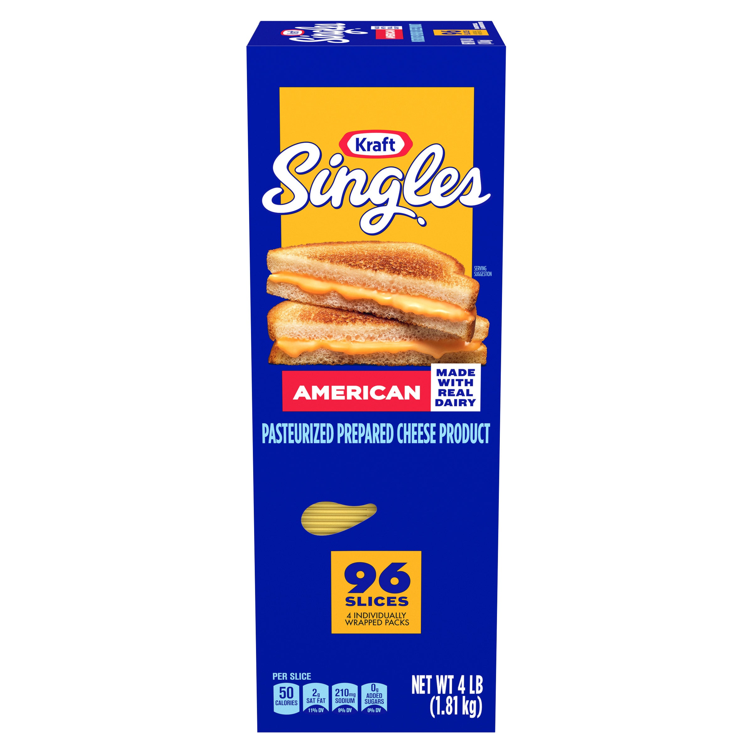 KRAFT AMERICAN SINGLES 96 CT / 4 LB