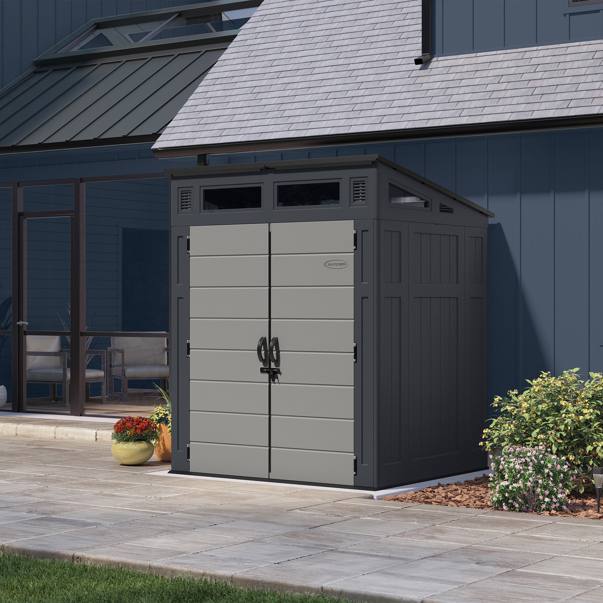 SUNCAST 6'X 5' RESIN MODERN SHED