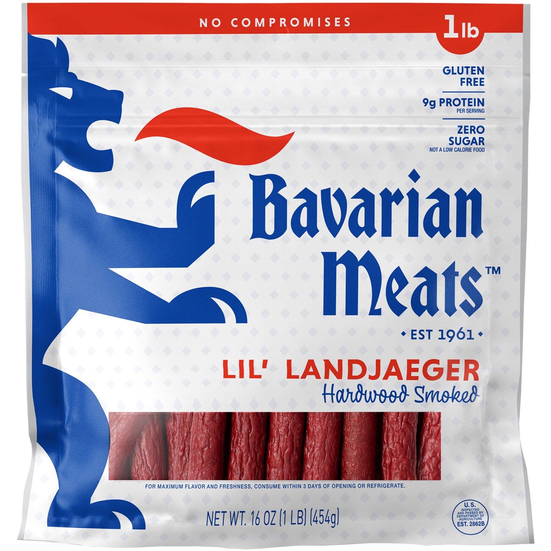 BAVARIAN MEATS LIL LANDJAEGER STICKS 16 OZ - Image 1