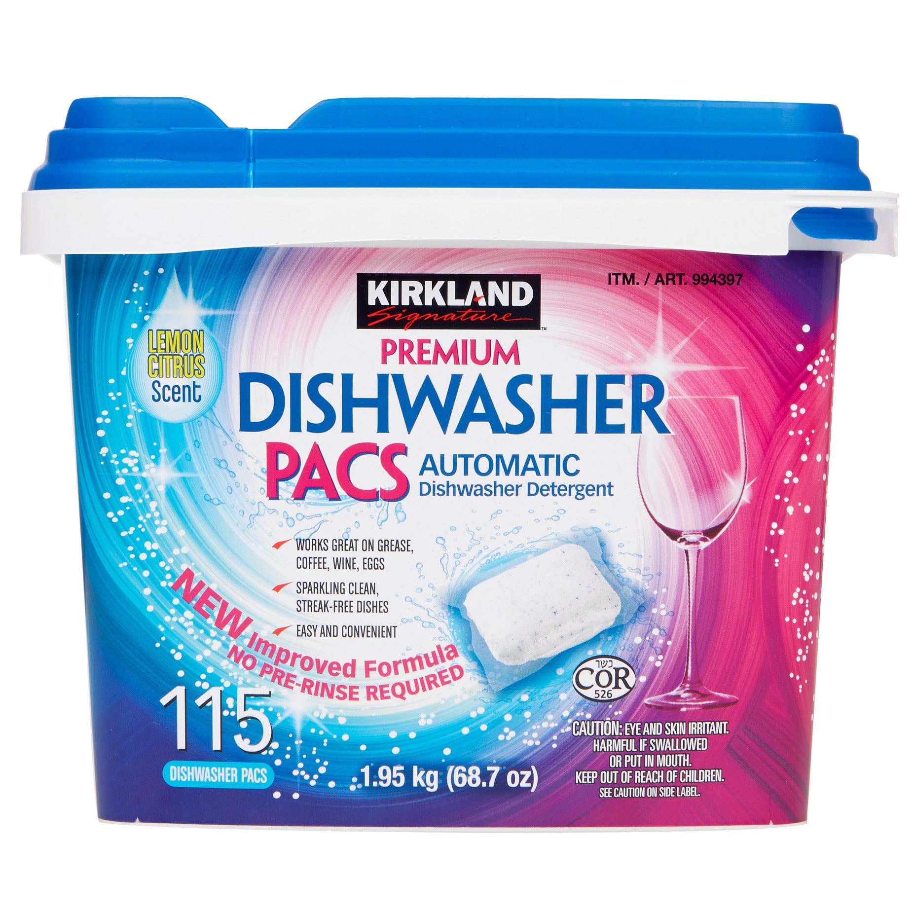 KIRKLAND SIGNATURE DISHWASHER PACS 115 COUNT