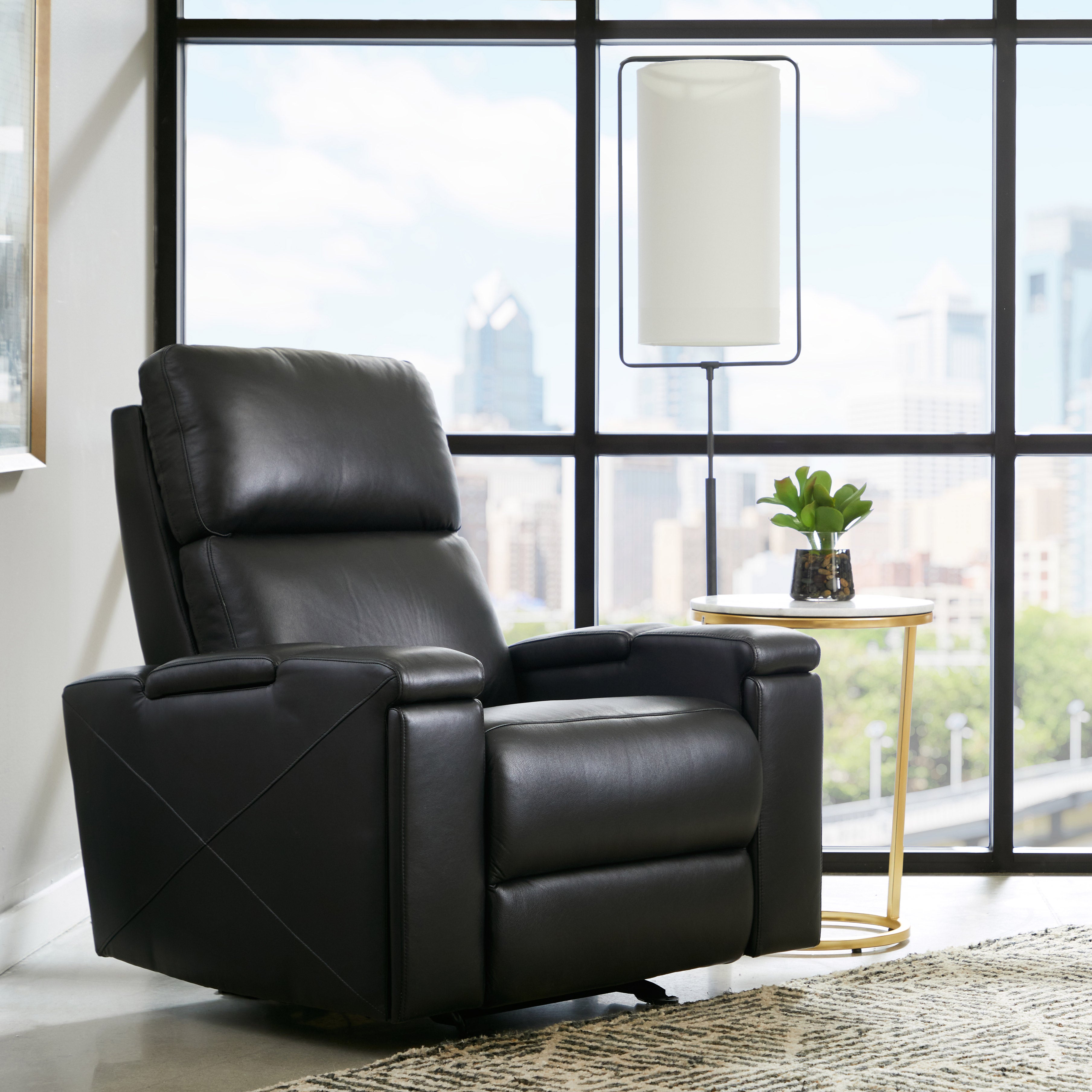 PULASKI LEATHER POWER HOME THEATER RECLINER - Image 1