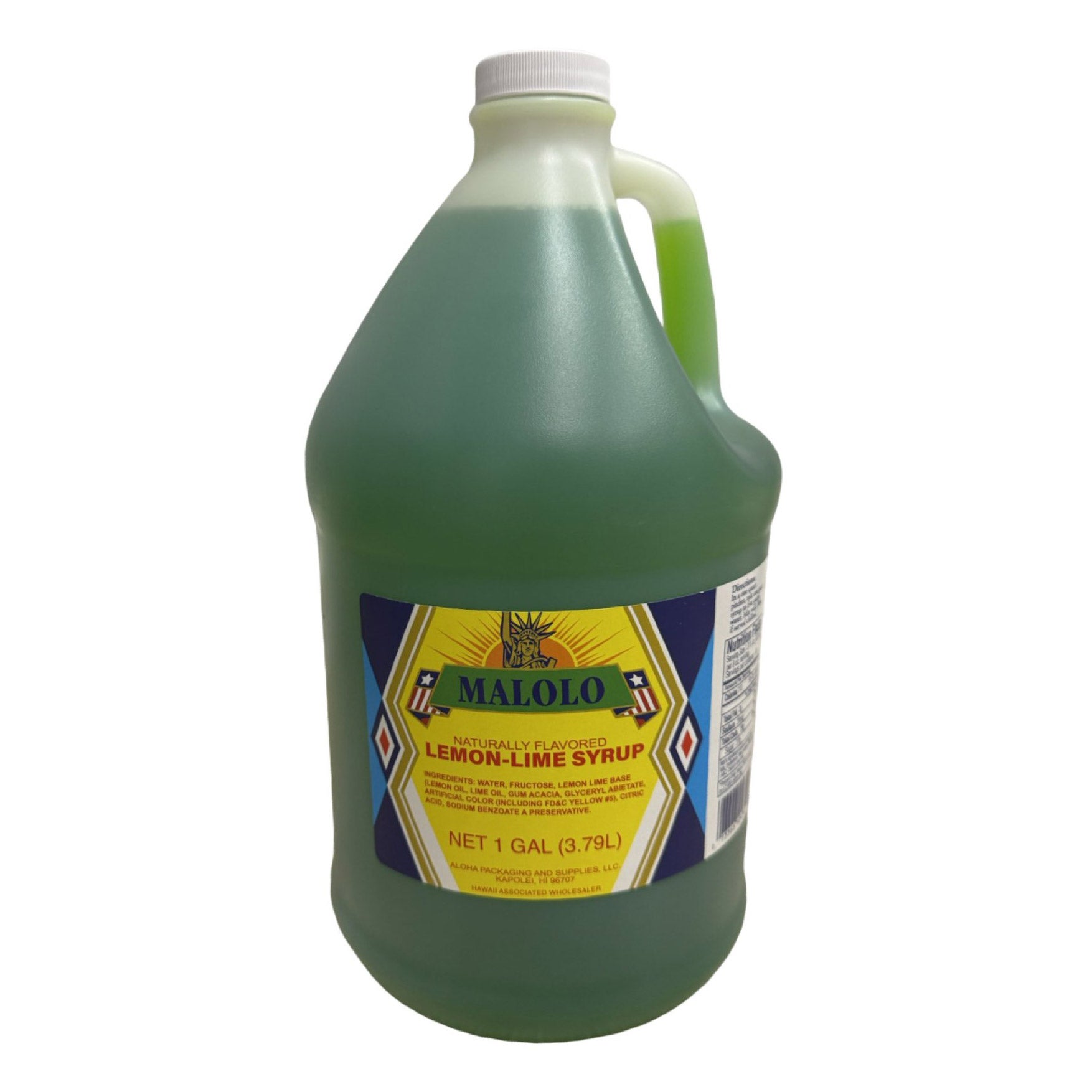 MALOLO LEMON LIME SYRUP 128 OZ - Image 1