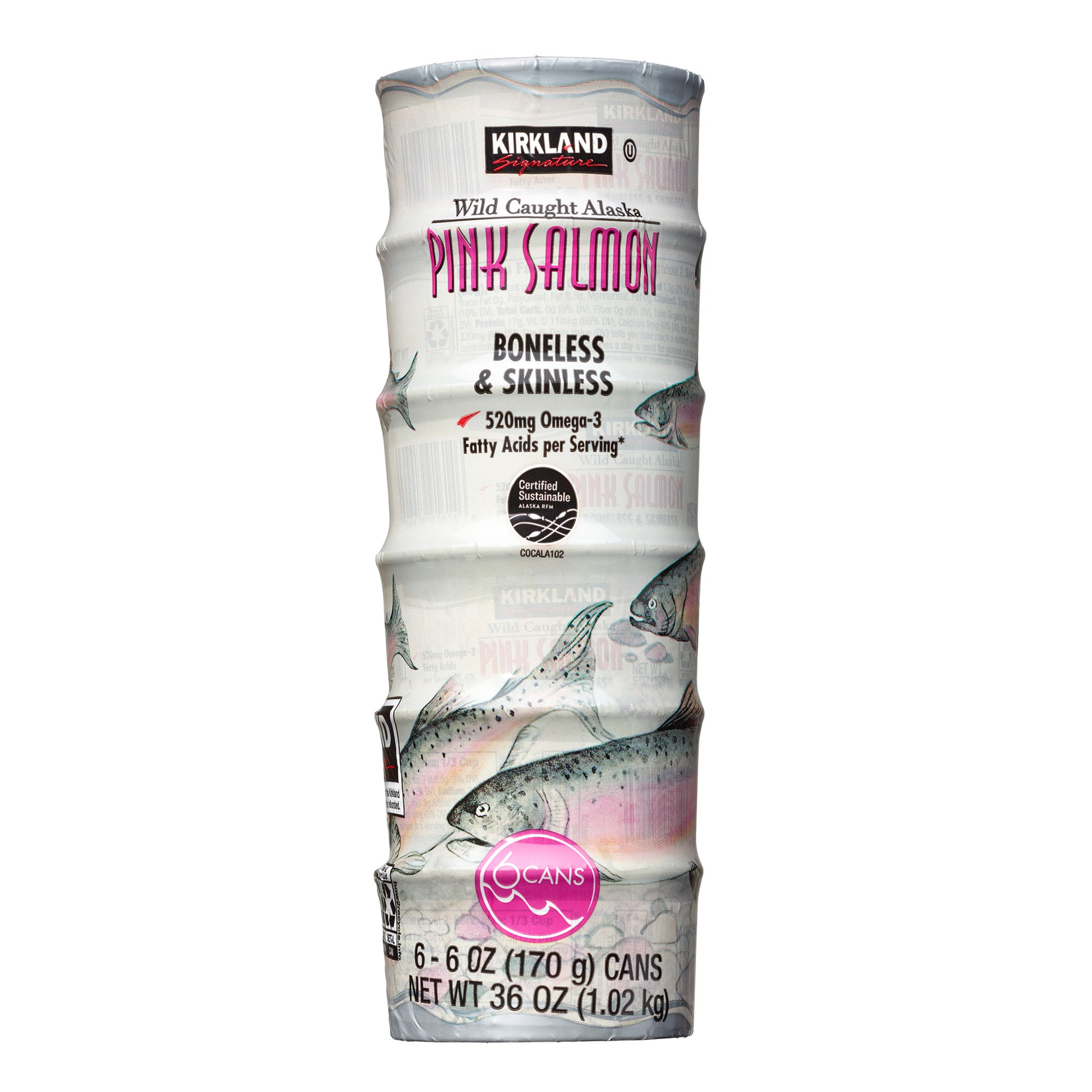 KIRKLAND SIGNATURE WILD ALASKAN SALMON 6/6 OUNCE CANS