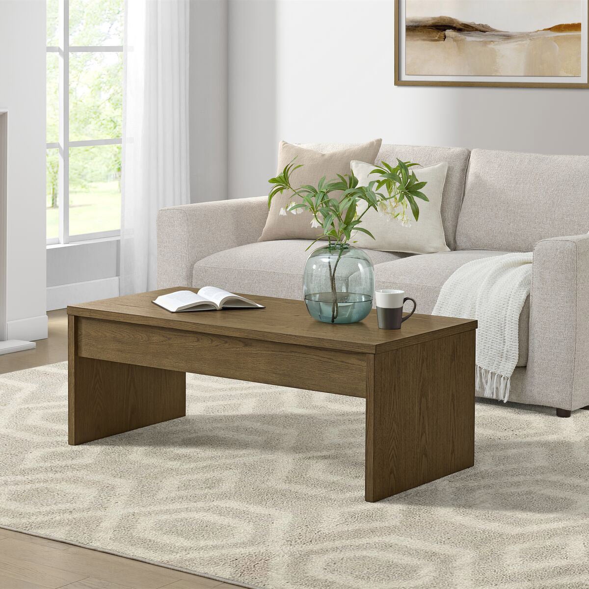 BAYSIDE FURNISHINGS WHITLEE LIFT-TOP COFFEE TABLE