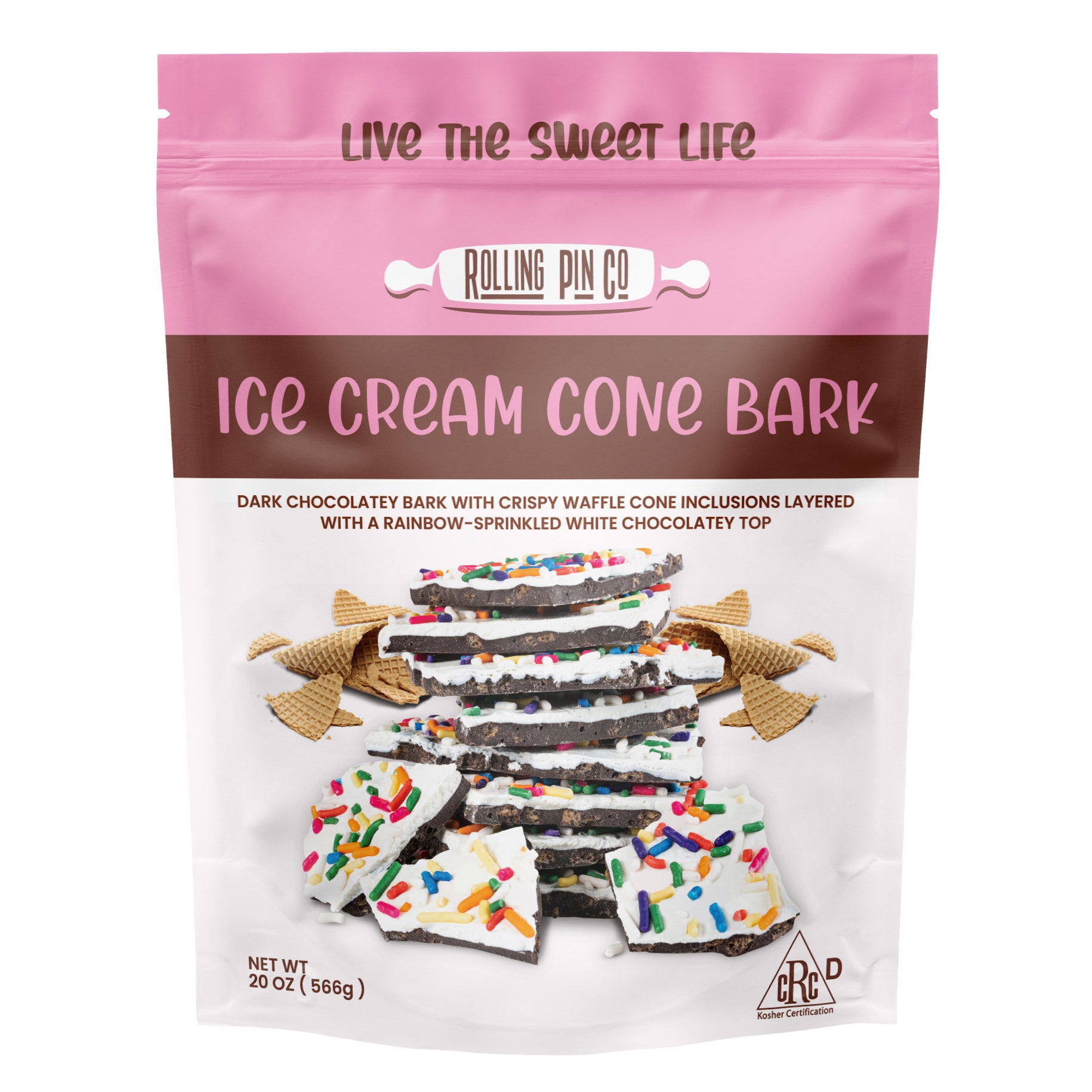 ROLLING PIN CO ICE CREAM CONE BARK 20 OZ