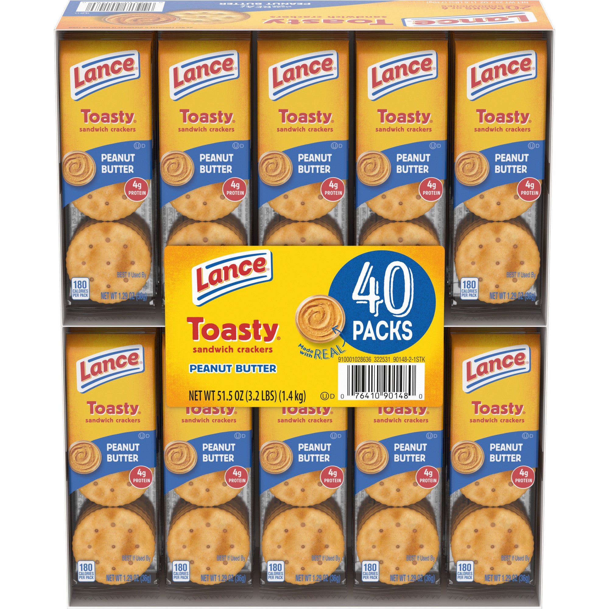 LANCE TOASTY PEANUT BUTTER CRACKERS 40 CT/1.25 OZ - Image 1