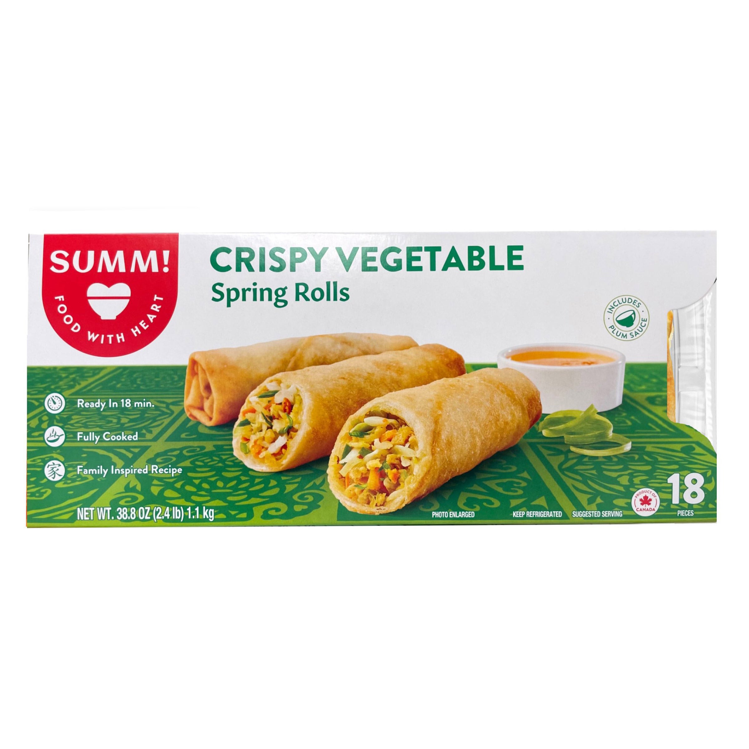 SUMM! VEGETABLE SPRING ROLLS 38.8 OUNCES - Image 1